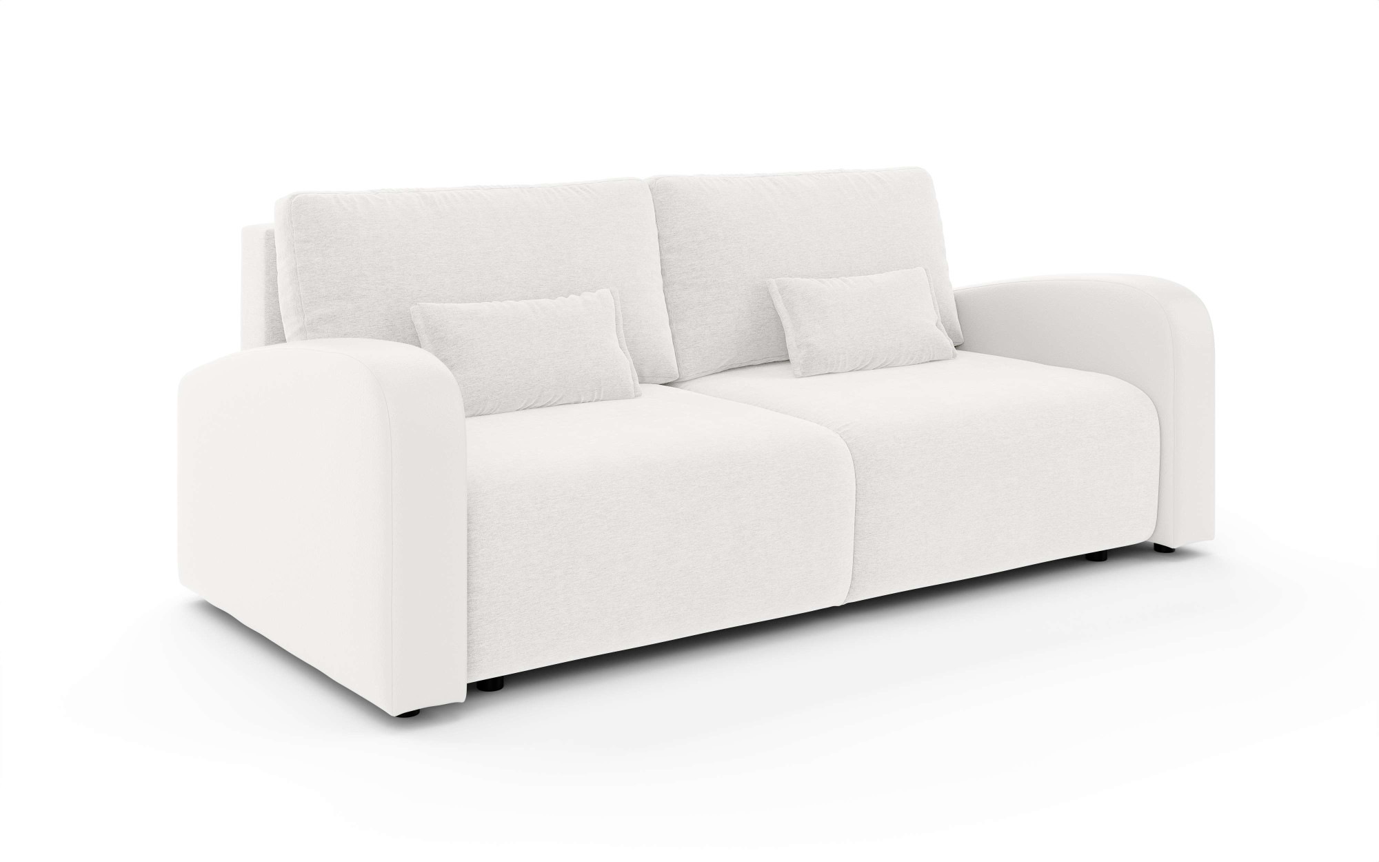 INOSIGN 3-Sitzer »JIGGS wahlweise Schlafsofa mit Bettkasten, Masse B/H/T: 228/96/110 cm«, Sofa mit Wellenunterfederung, enthält 2 Rückenkissen und 2 Zierkissen