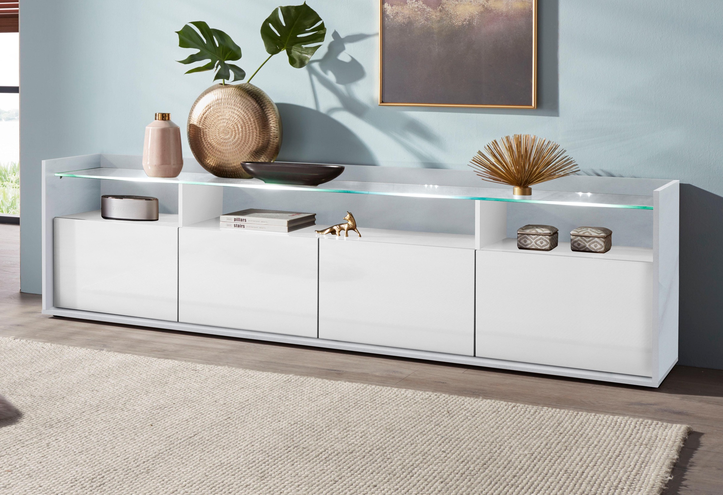 Image of borchardt Möbel Lowboard »Livorno«, Breite 200 cm bei Ackermann Versand Schweiz