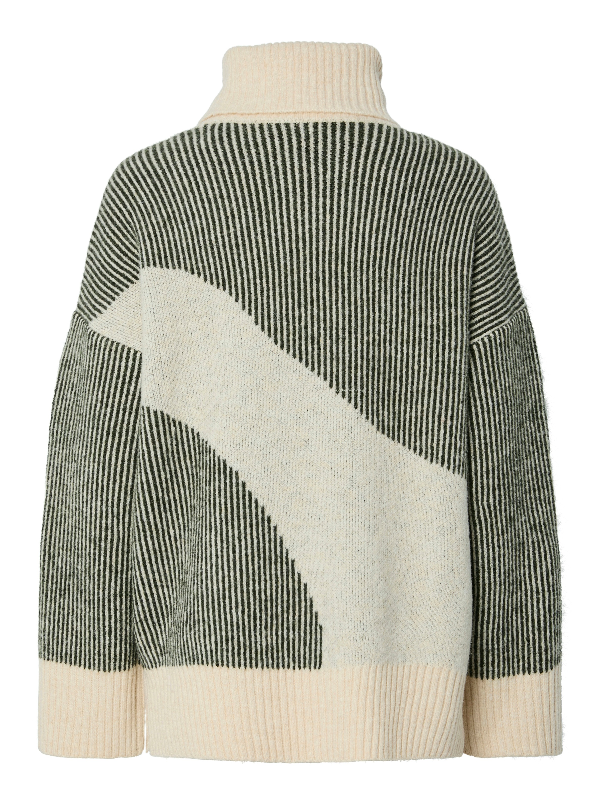 pieces Pull à col roulé »PCLINNA ROLL NECK LOOSE KNIT PWP BC« im Colorblocking Look