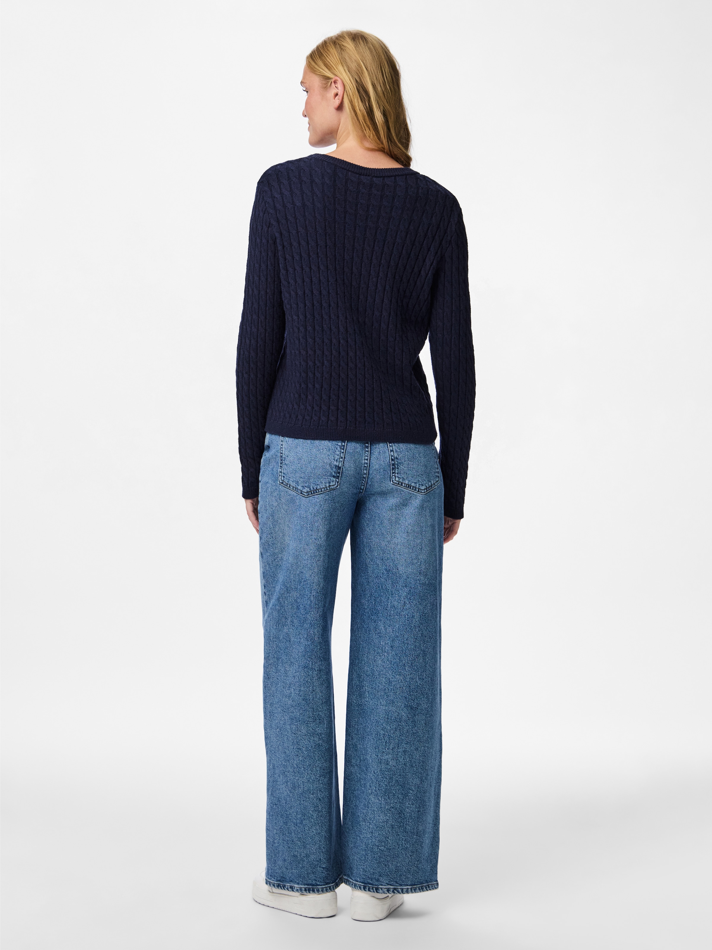 pieces Strickpullover »PCFIA LS CABLE KNIT NOOS BC«