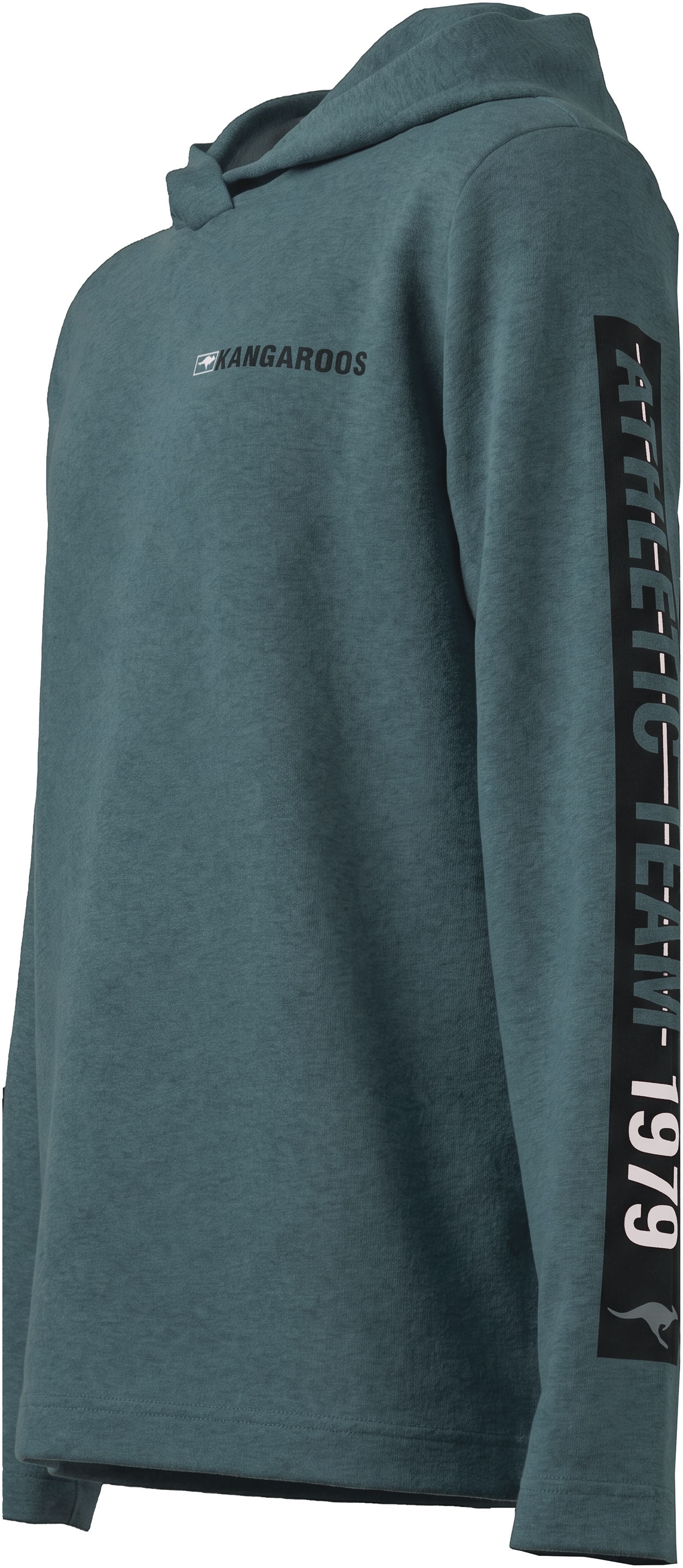 KangaROOS T-shirt à capuche »Shirt mit Ärmelprint« sweat à capuche chiné avec imprimé sur les manches