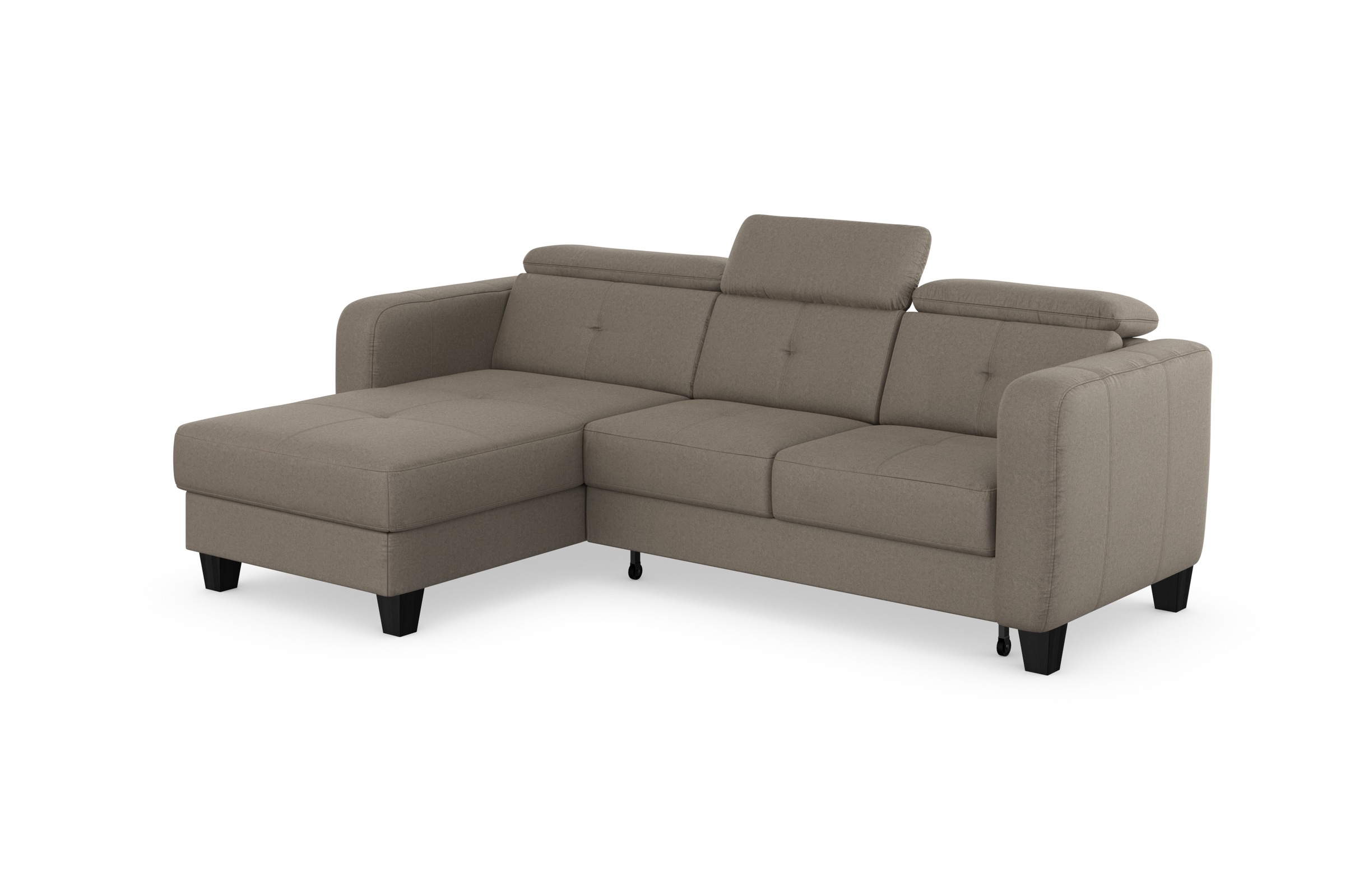 sit&more Ecksofa »Belluci L-Form«, inklusive Federkern, wahlweise mit Bettfunktion und Bettkasten