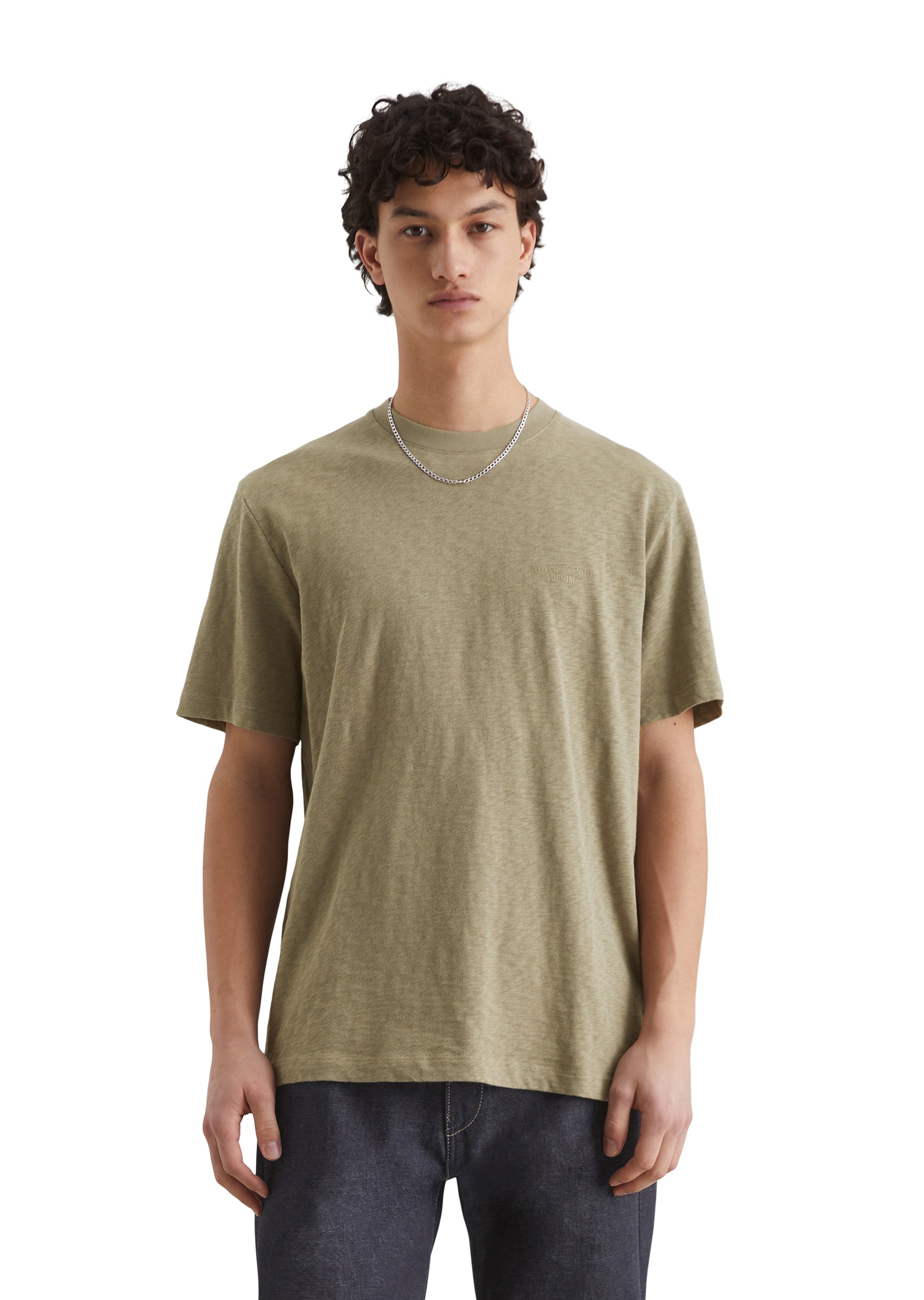 Image of Marc OPolo DENIM T-Shirt mit leicht unregelmässiger Oberfläche