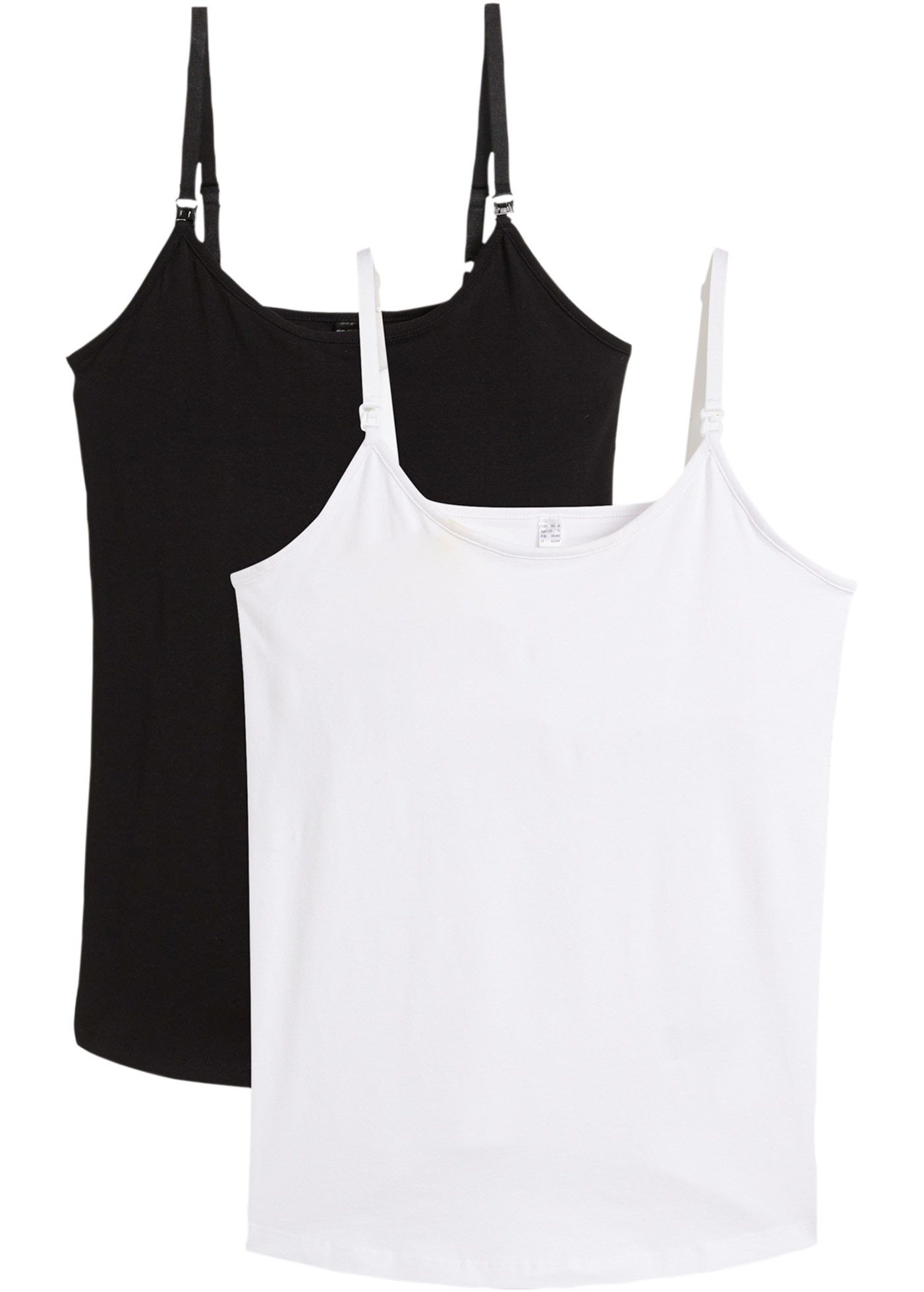 Image of bonprix Stilltop "Umstands- und Stilltops aus Baumwolle (2er-Pack)" Packung, 2 Stk. lockere Passform, funktioneller Verschluss, aus Baumwolljersey