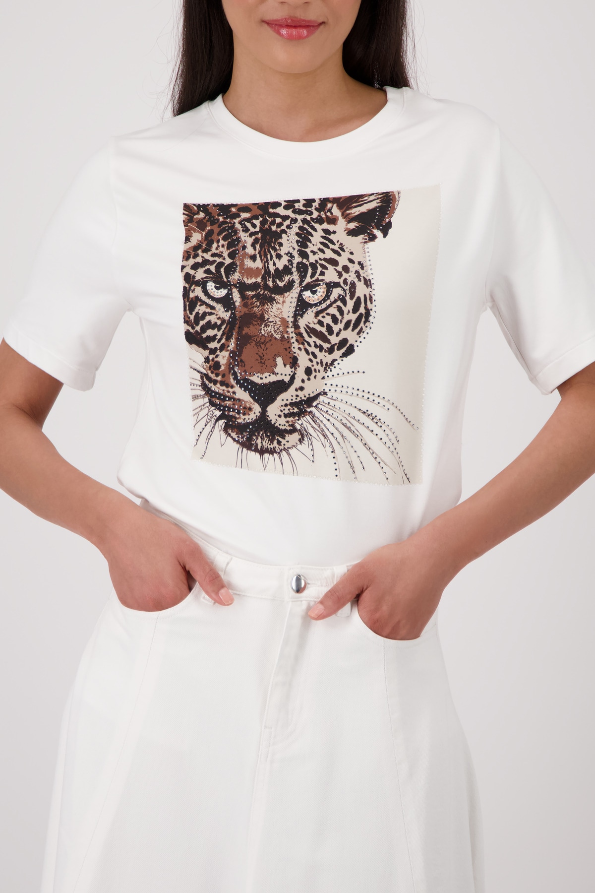 Image of Monari T-Shirt "Shirt Leo" Regular fit mit Leoparden-Print