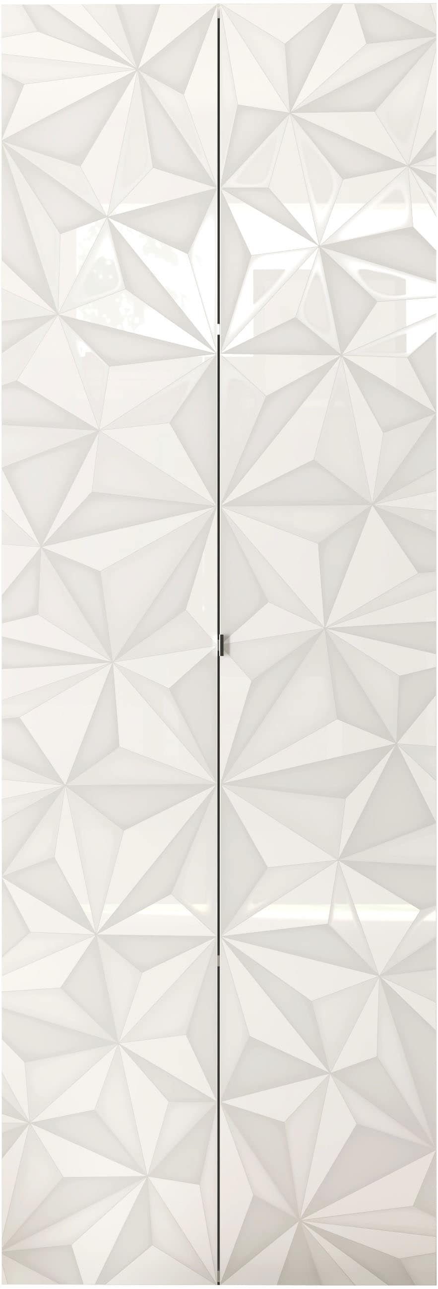 Image of Home affaire Aktenschrank "Prisma, Breite 63 cm, Höhe 184 cm, 2 Türen (3 Einlegeböden)" Büroschrank, Mehrzweckschrank, Front mit Siebdruck