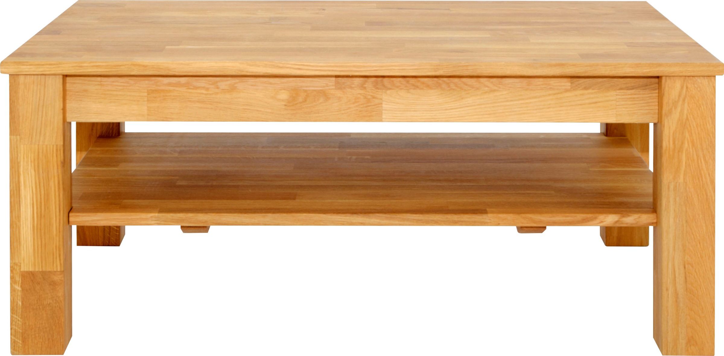 Image of Home affaire Couchtisch »Milla«, aus massiver geölter Wildeiche, mit einem Ablageboden, Breite 105 cm bei Ackermann Versand Schweiz