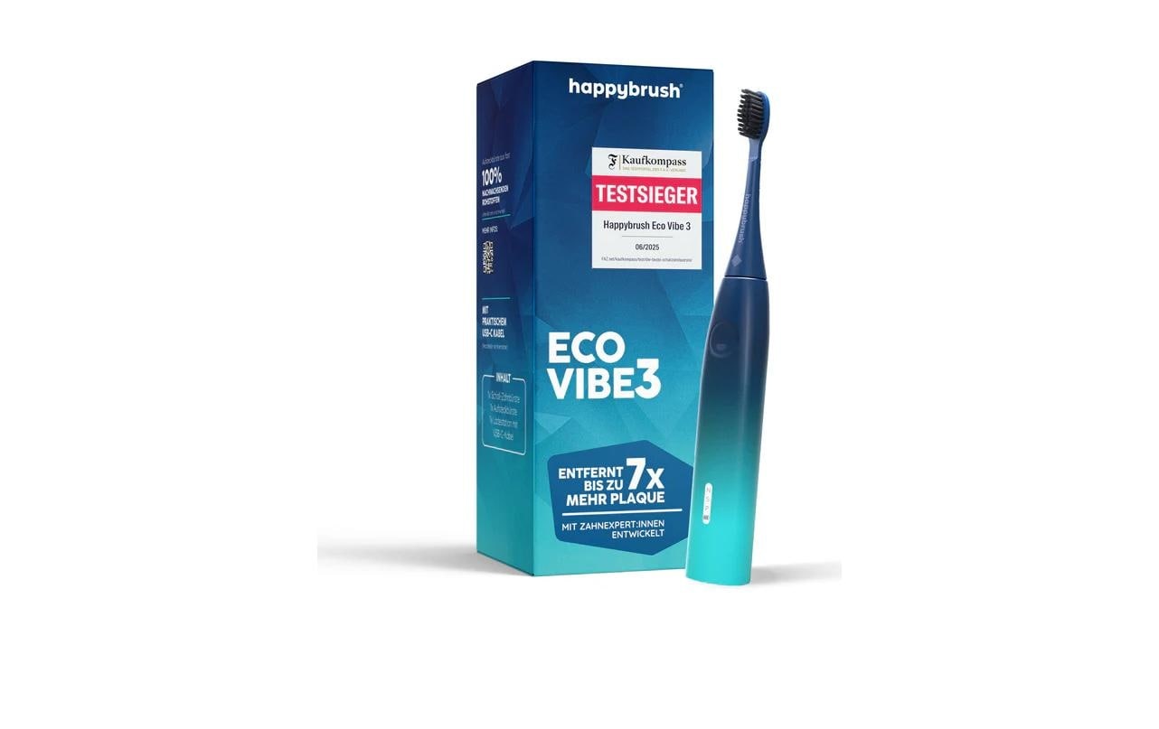 Image of happybrush Schallzahnbürste "StarterKit ECO Vibe 3 Aurora"