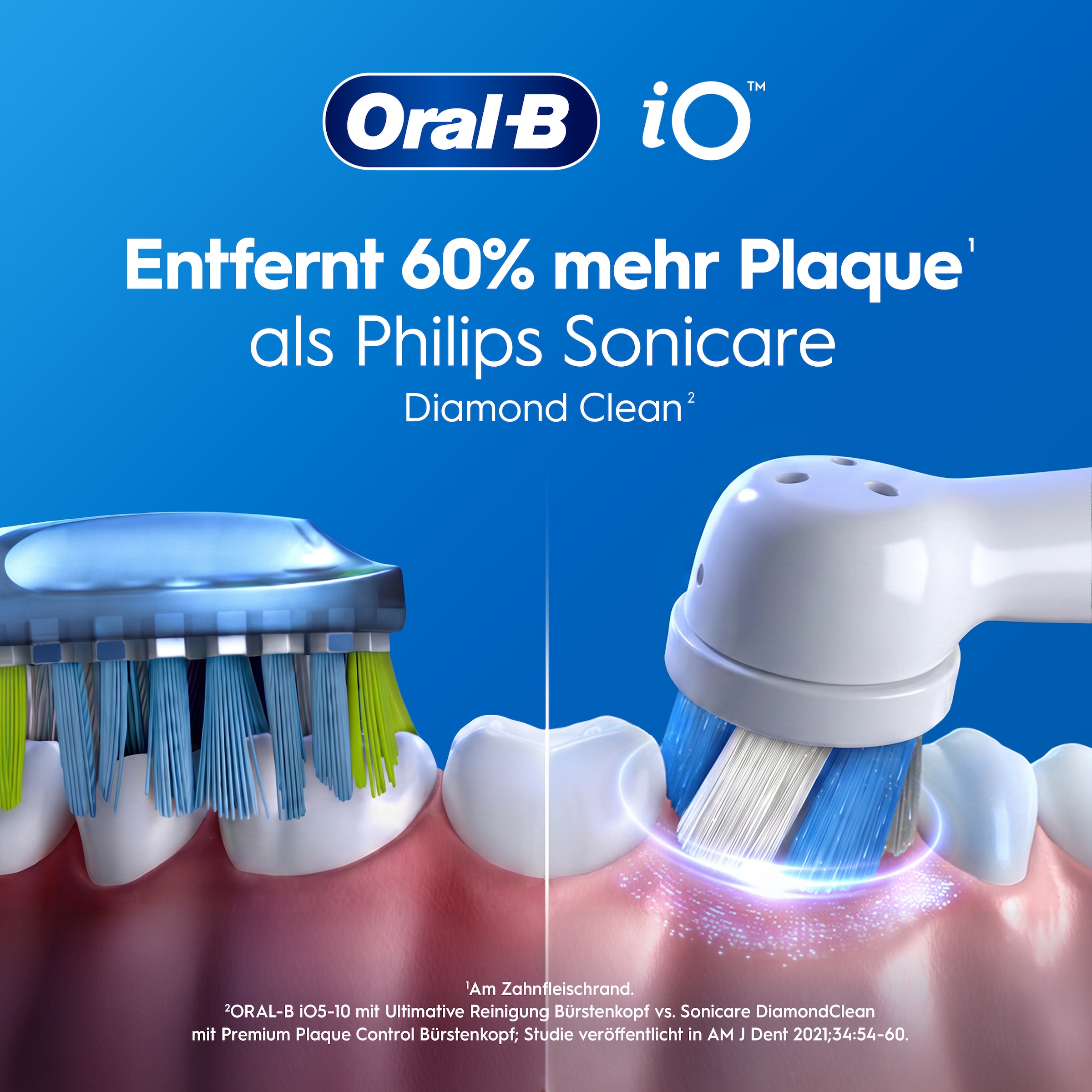 Oral-B Brosse à dents électrique »iO Series 2« 1 cuis Aufsteckbürsten pour un nettoyage en douceur, étui de voyage, support pour brosses amovibles