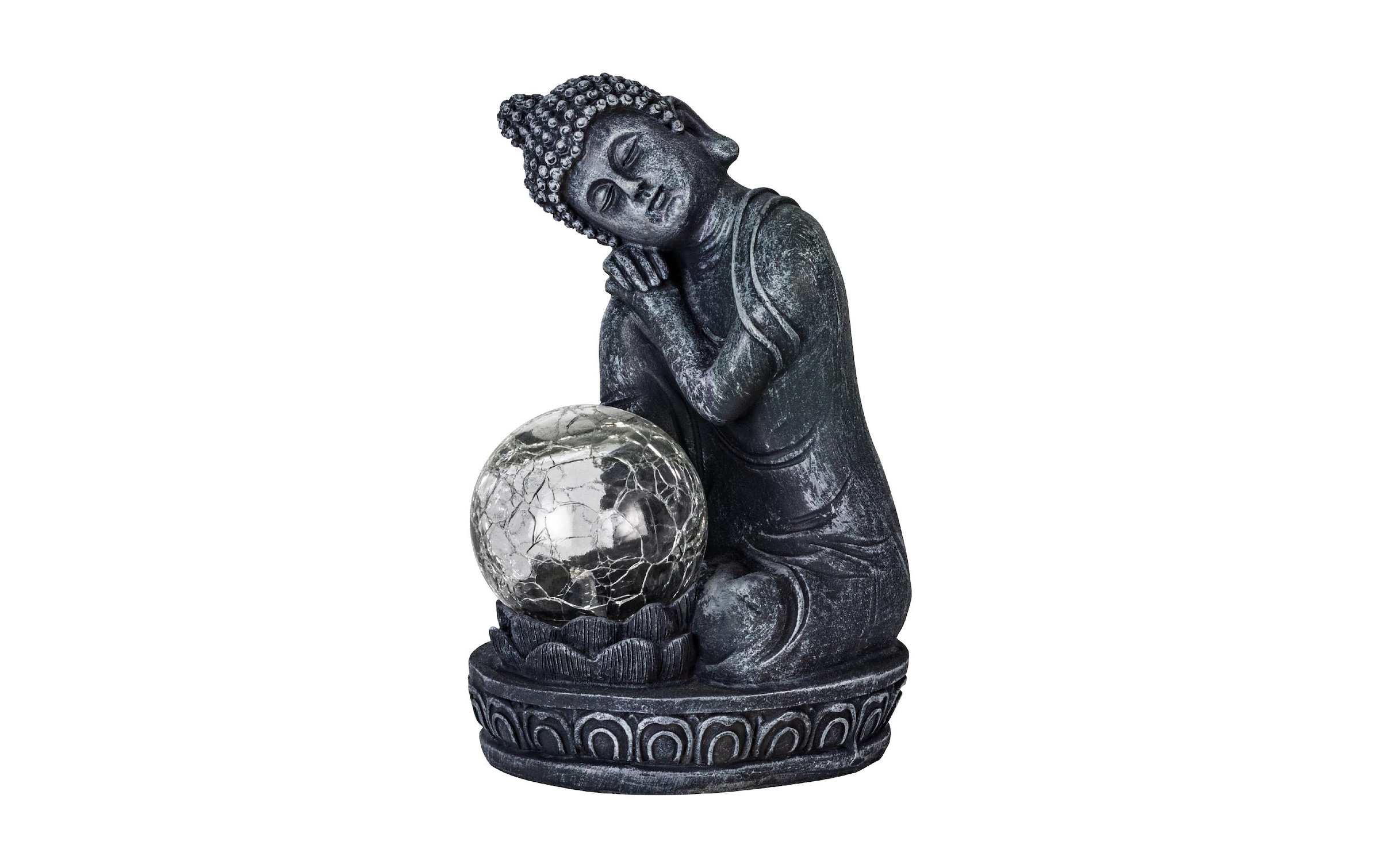 EGLO LED Gartenleuchte »SOLAR Buddha grau«