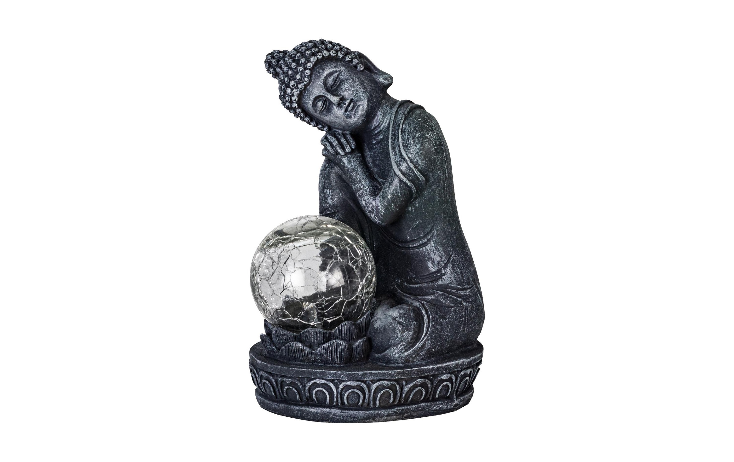 Image of EGLO LED Gartenleuchte "SOLAR Buddha grau" Kaltweiss Tageslichtweiss