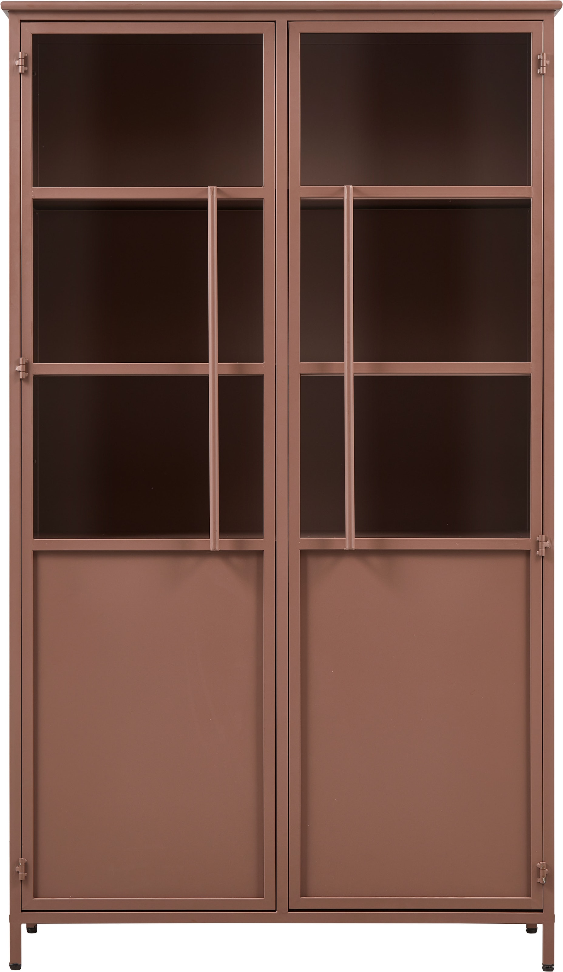 WOOOD Vitrine »Exhibit Metall pulverbeschichtet, H 173 x B 99 x D 45 cm« Tragkraft 20 kg pro Boden, Wandbefestigung empfohlen, Pfleigleicht