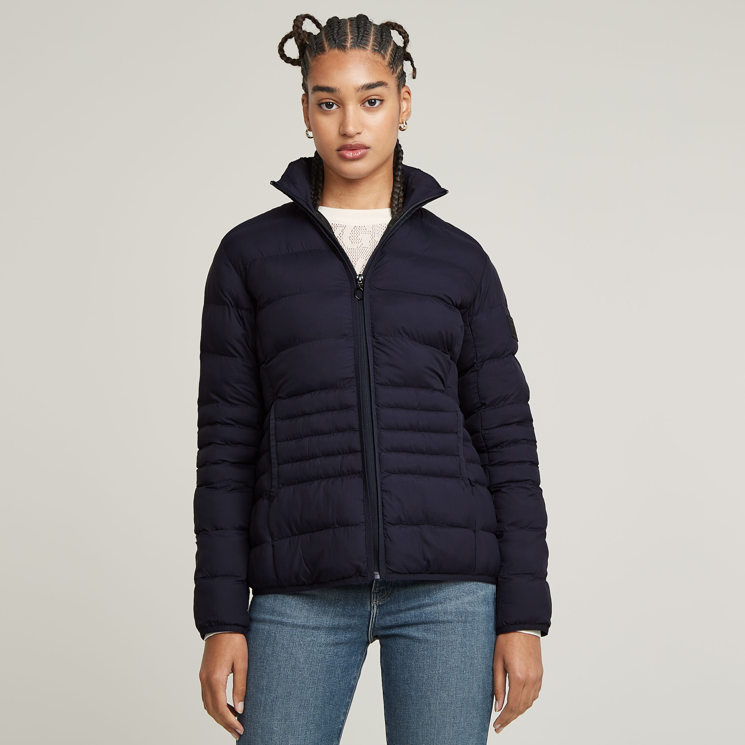Image of G-STAR Steppjacke "Light Weight Pdd Jacket" ohne Kapuze mit Logo Stickerei am Ärmel