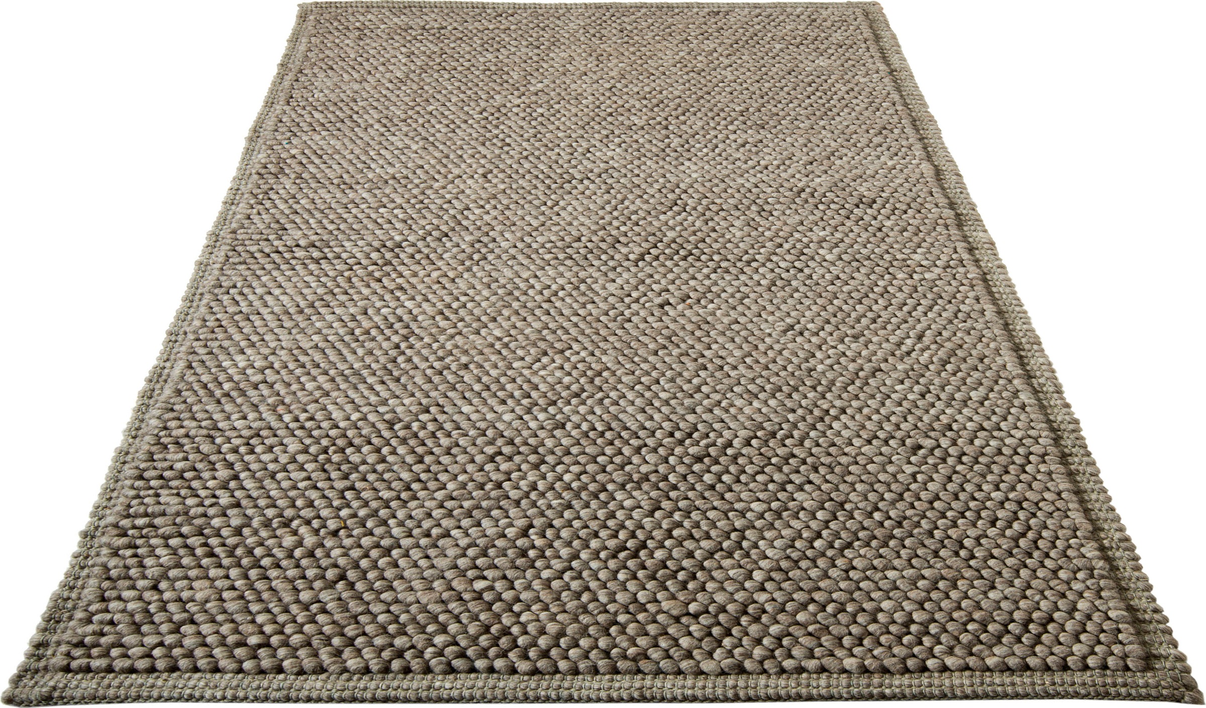 Image of Home affaire Wollteppich »Seebu Loop«, rechteckig, 10 mm Höhe, reine Schurwolle, Kurzflor, grobe Struktur, idealer Teppich für Wohnzimmer & Schlafzimmer bei Ackermann Versand Schweiz