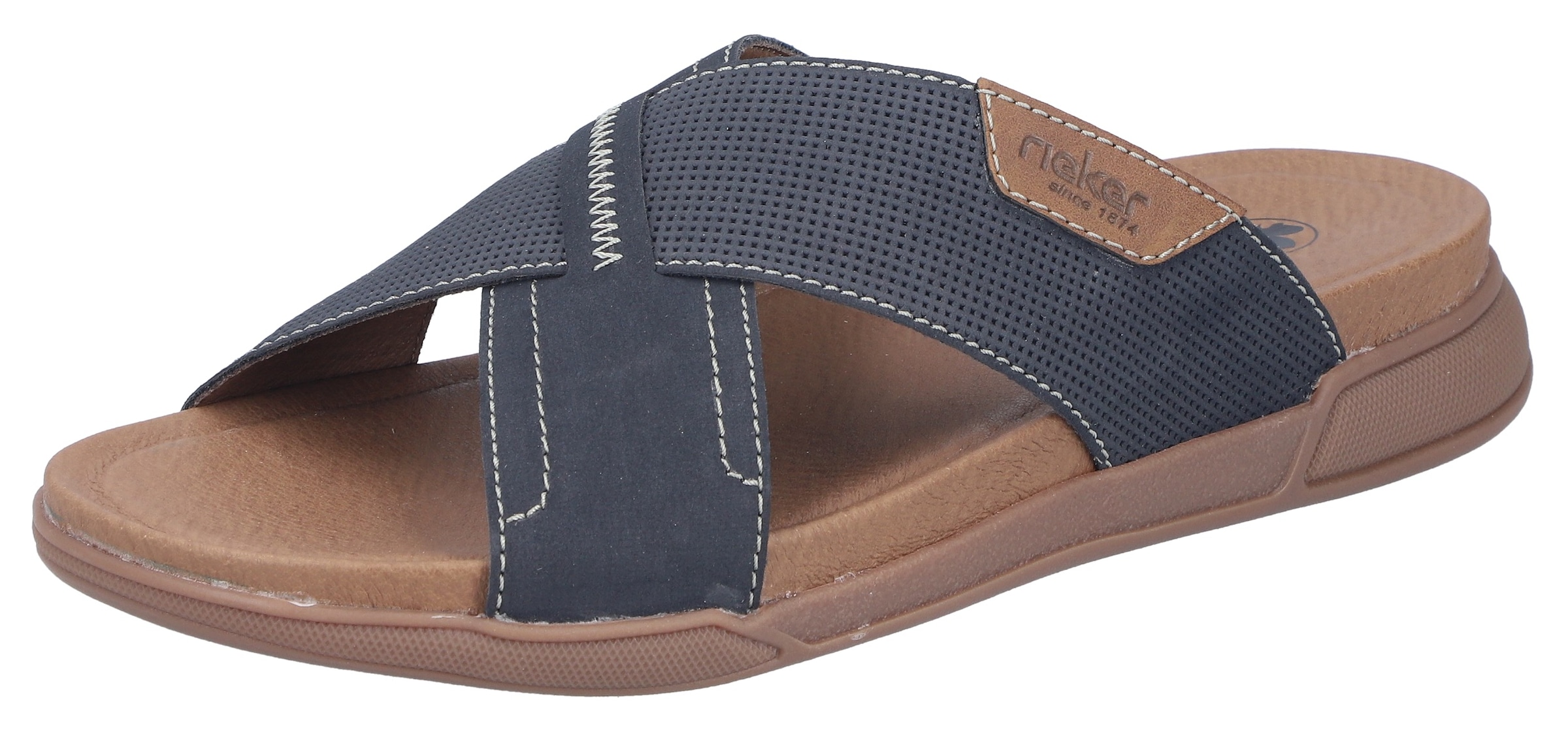 Image of Rieker Pantolette Sommerschuh, Hausschuh, Urlaubsschuh in bequemer Form