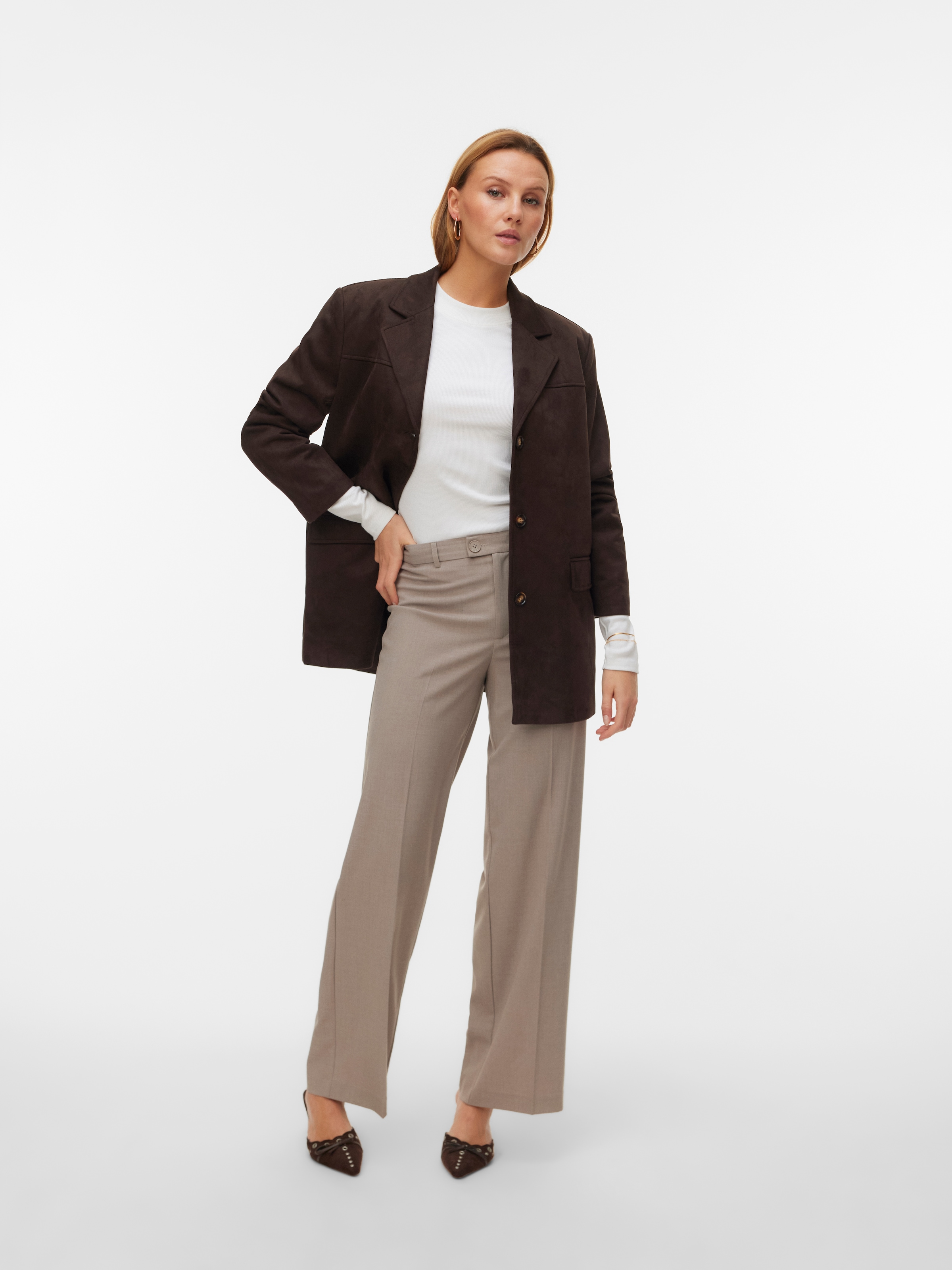 Vero Moda Anzughose »VMTEXAS MW STRAIGHT PANT NOOS«