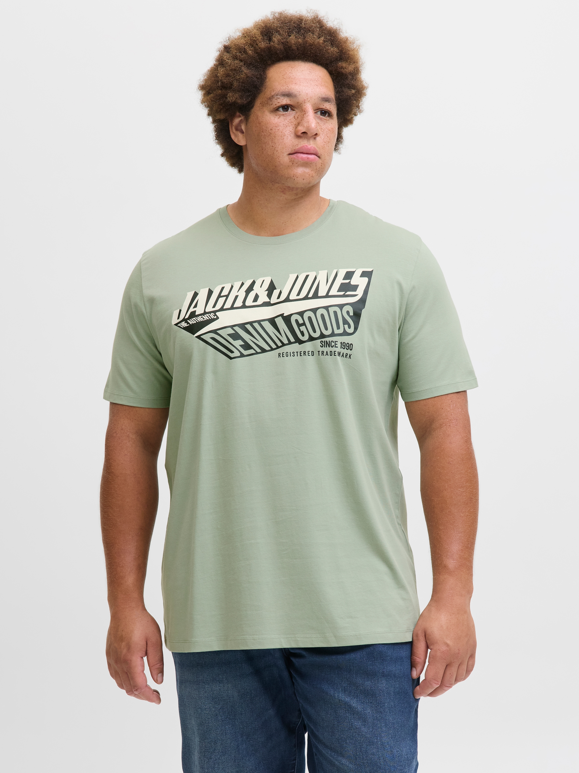 Image of Jack & Jones PlusSize T-Shirt "JJELOGO TEE SS ONECK 2 COL AW25 NOOS PLS"