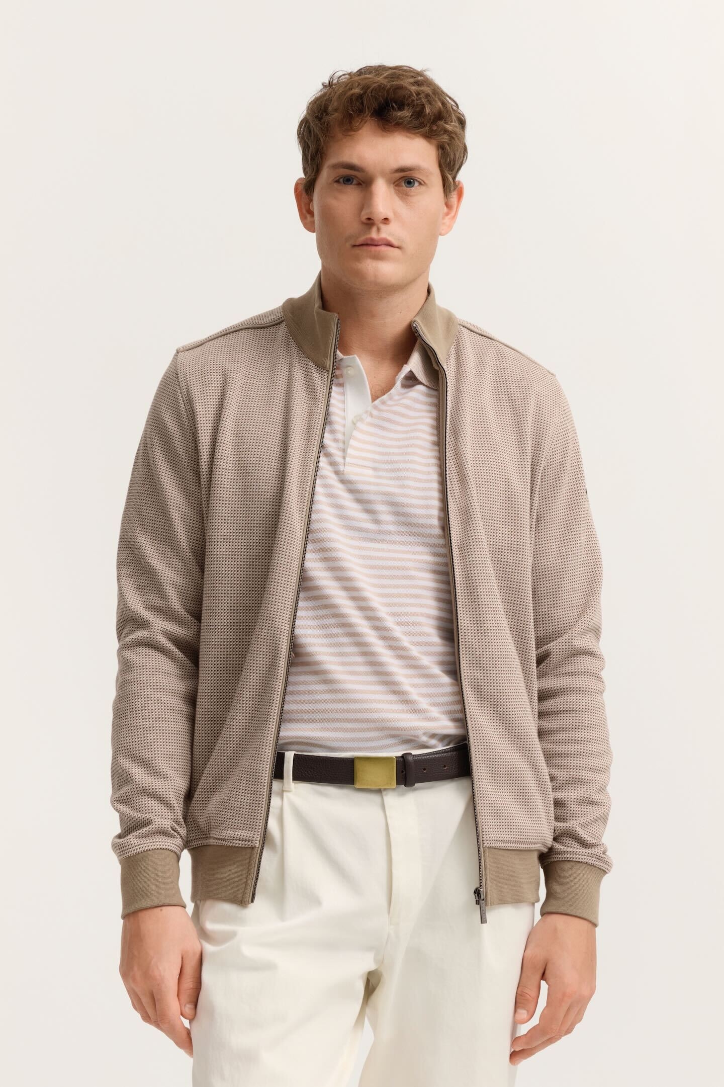 Image of bugatti Sweatjacke "Elegant" im Jaquard-Design Modern Fit