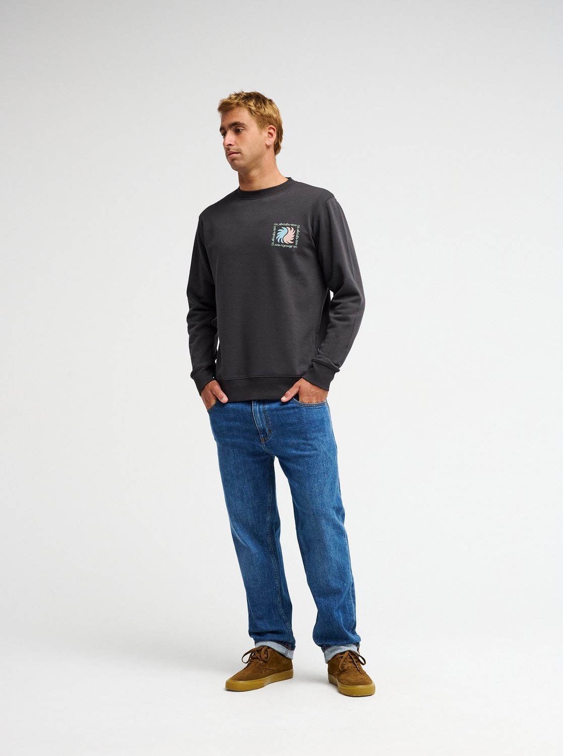 Quiksilver Sweat-shirt »VIBES CREW«, look sportif-décontracté, pour le quotidien et les loisirs
