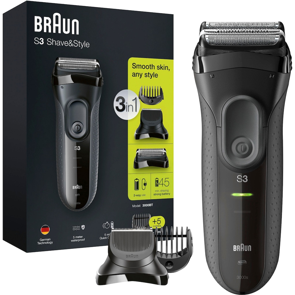Braun Elektrorasierer »Series 3 Shave&Style 3000BT«, Wet&Dry