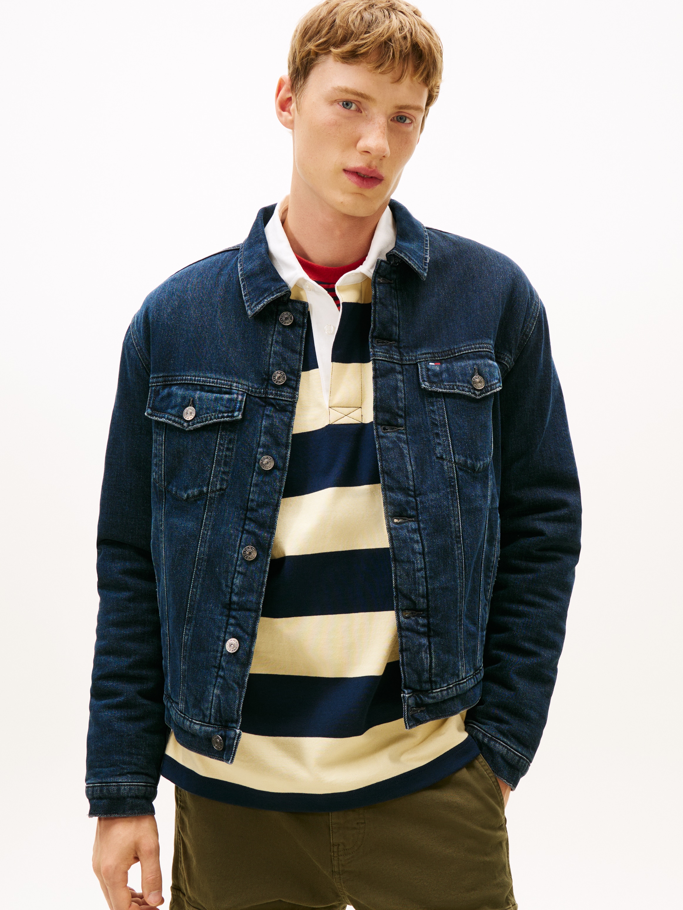 Image of Tommy Jeans Jeansjacke "RYAN RGLR TEDDY TRCKR EXT" Freizeitjacke, Übergangsjacke