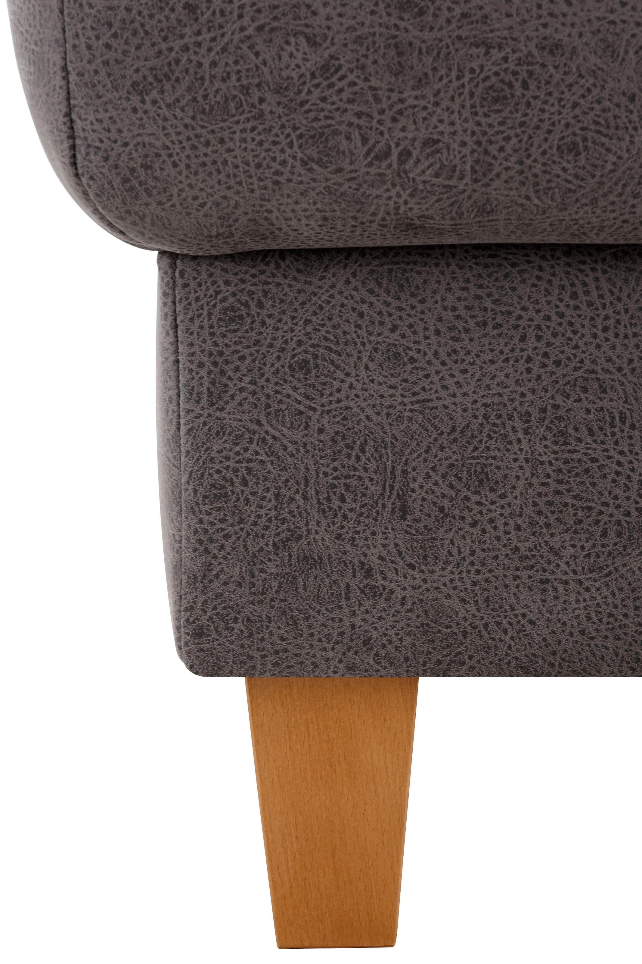 Home affaire Wohnlandschaft »Palmera U-Form, B: 308 cm, grosse Stoff + Leder Auswahl« optional Schlaffunktion & Bettkasten, Federkern, XXL-Wohnlandschaft