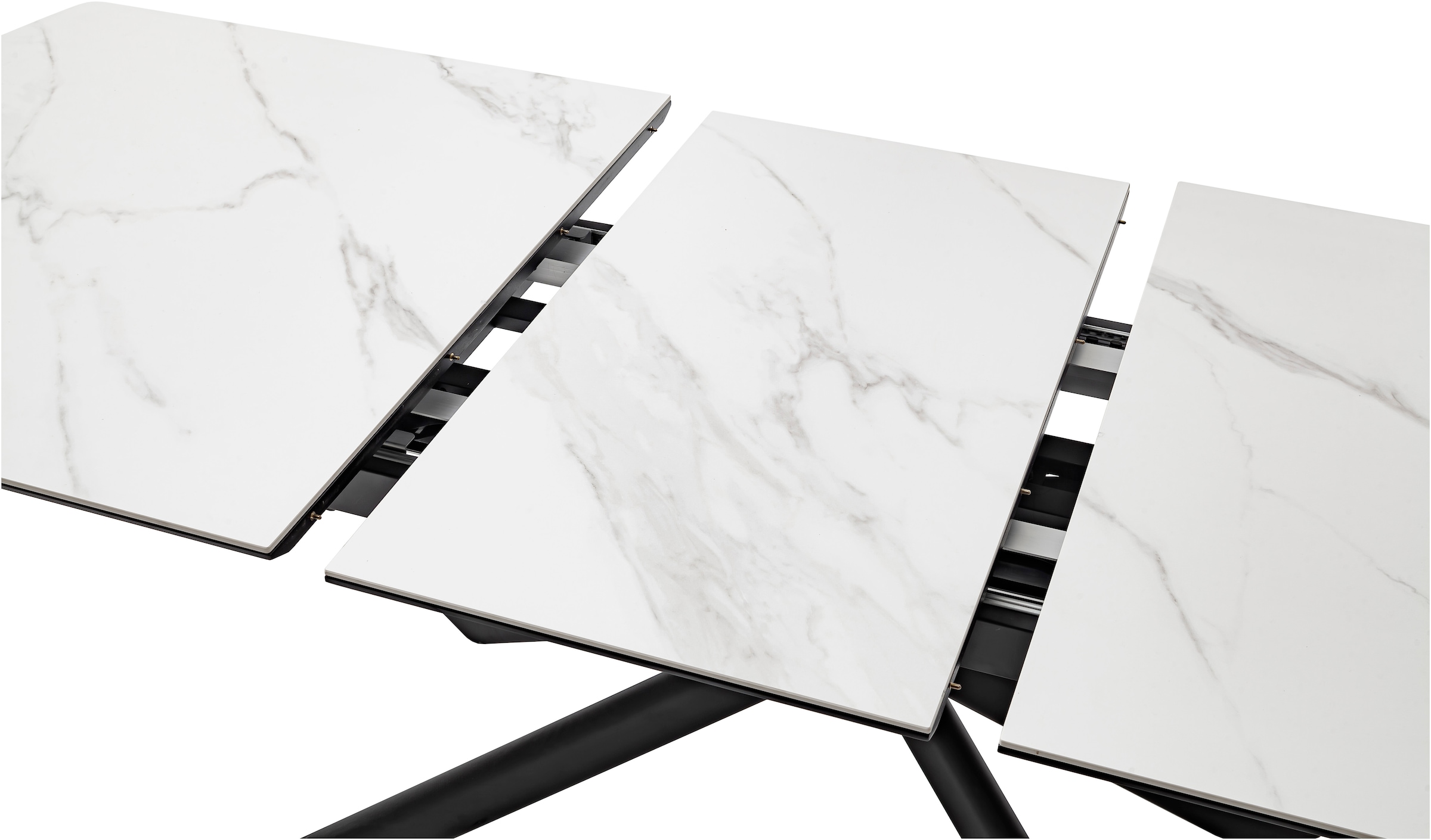 MCA furniture Table de salle à manger »VANINO Auszugtisch 180-230 cm marmoriert« 1 cuis tlg. Keramik,Metall,Synchronauszug,ausziehbar,8-10 Personen