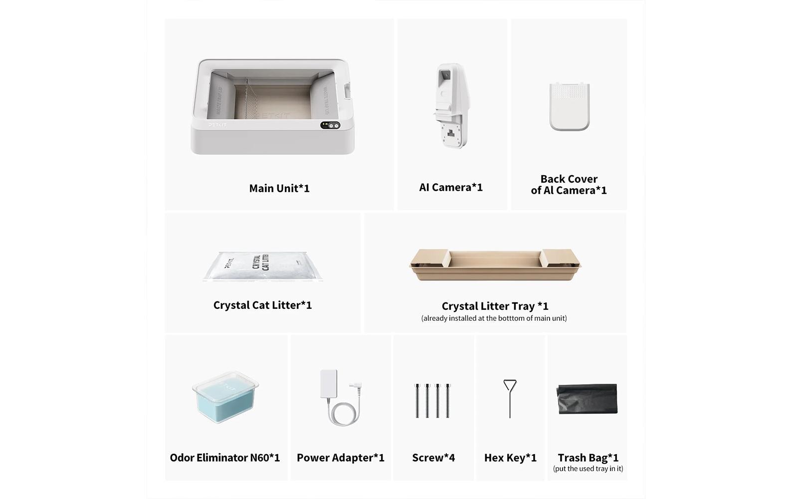 PETKIT Toilettes pour chats »Purobot Crystal Duo, selbstreinigend«