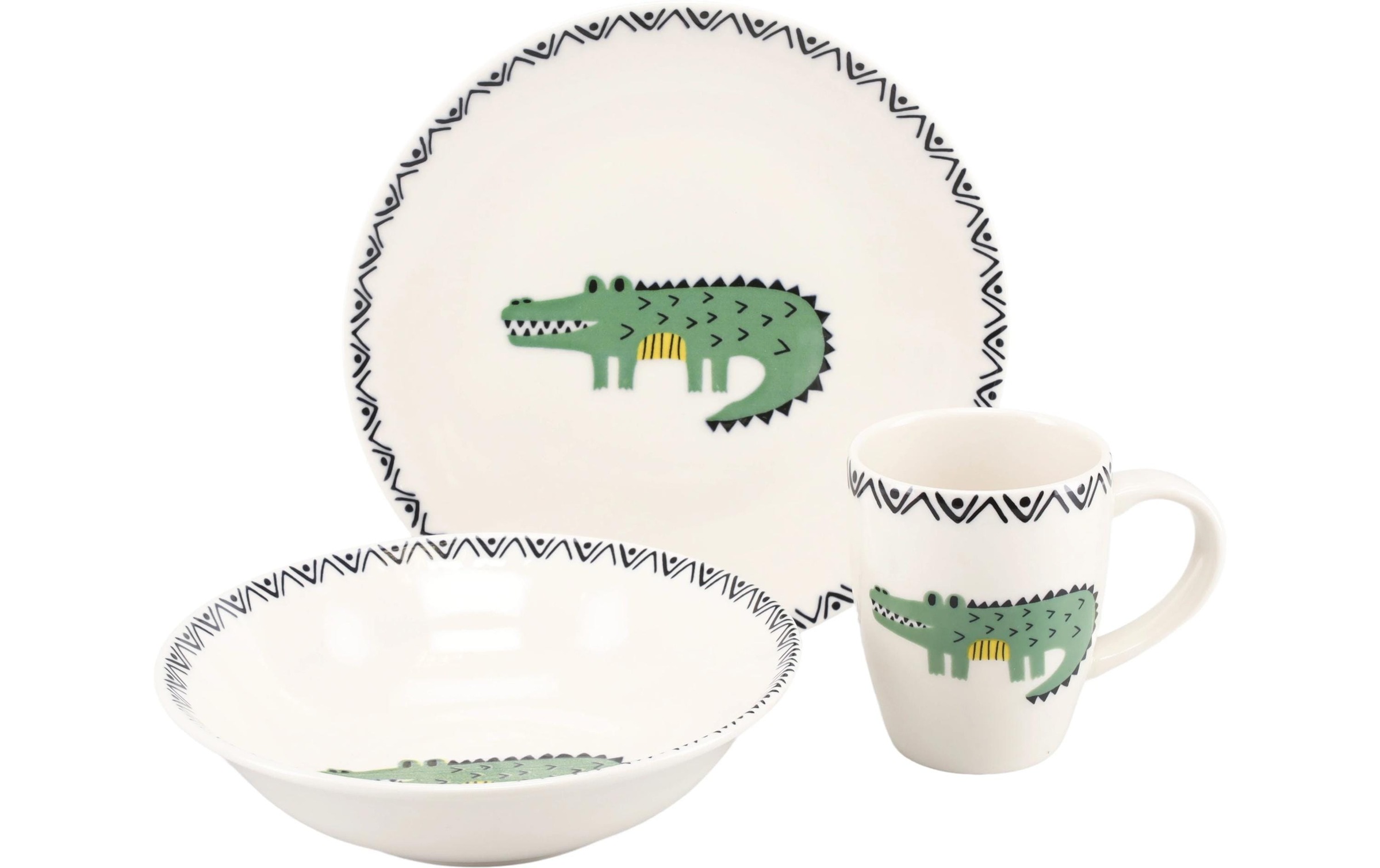 Image of CreaTable Kindergeschirr-Set "Safari Set Steinzeug Tiere"