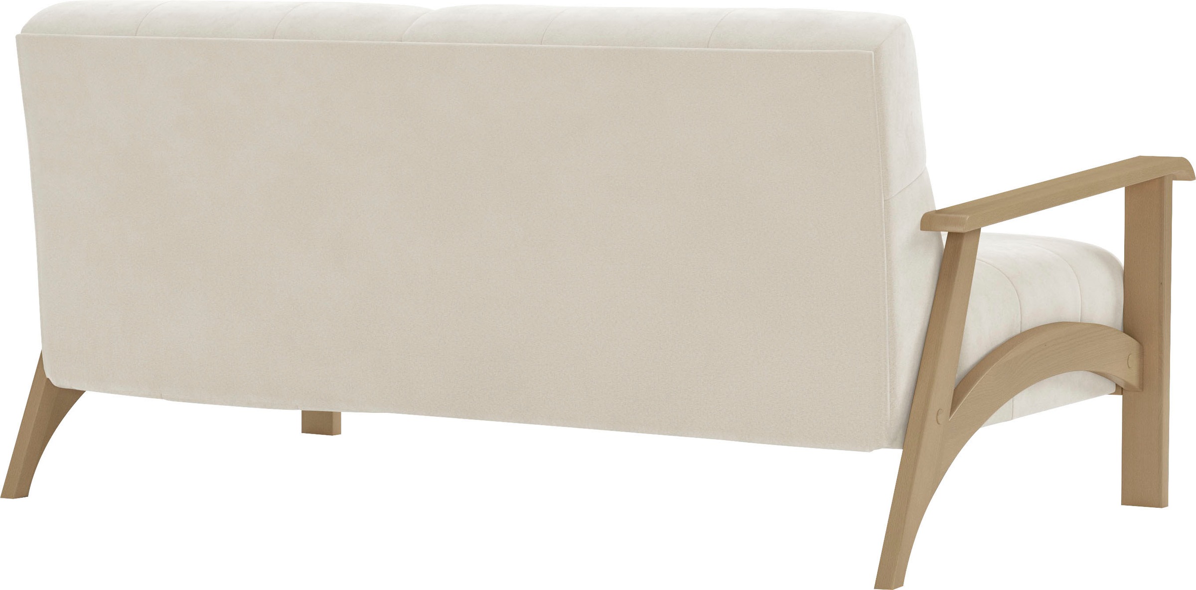 sit&more 2,5-Sitzer »Billund« Armlehnen aus Buchenholz in natur, verschiedene Bezüge und Farben