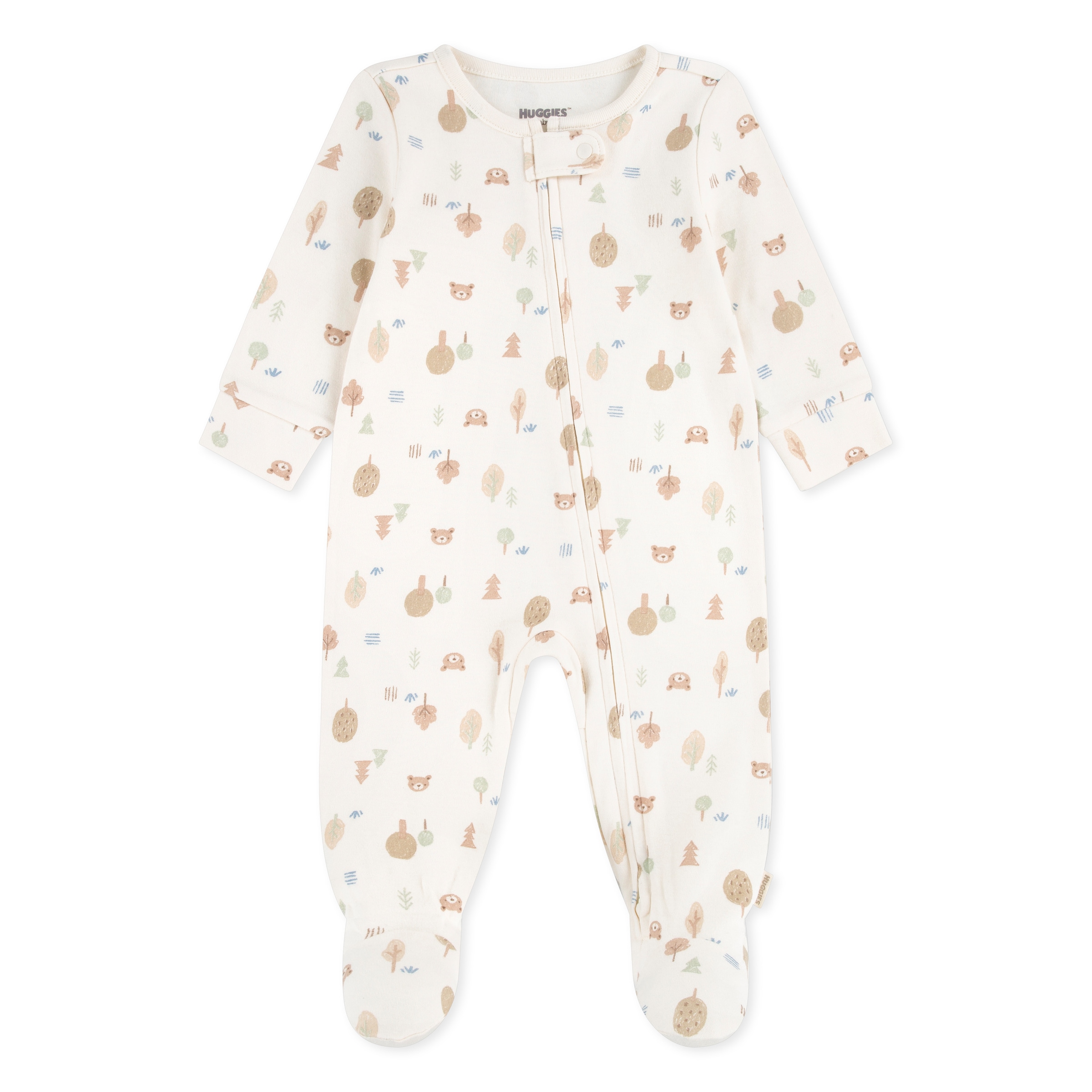 HUGGIES babywear Strampler »HUGB FOOTED COVERALL« allover mit Bärchen und Sternen bedruckt