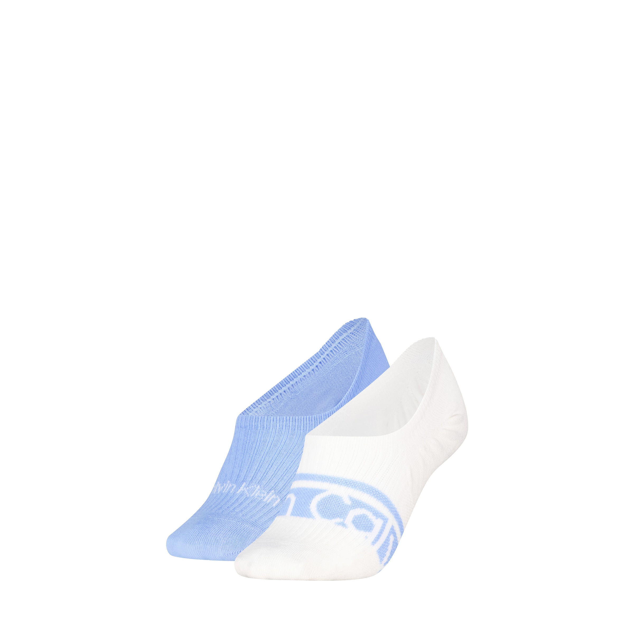 Calvin Klein Chaussons »CK WOMEN FOOTIE HC LOGO STRIPE« 2 Paar,  Antirutsch Noppen im Fersenbereich, Baumwollmischung