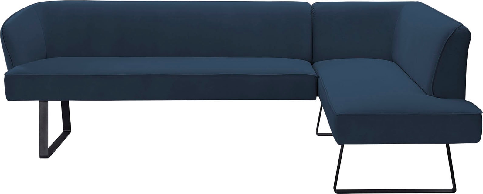 exxpo - sofa fashion Eckbank »Americano«, mit Keder und Metallfüssen, Bezug in verschiedenen Qualitäten