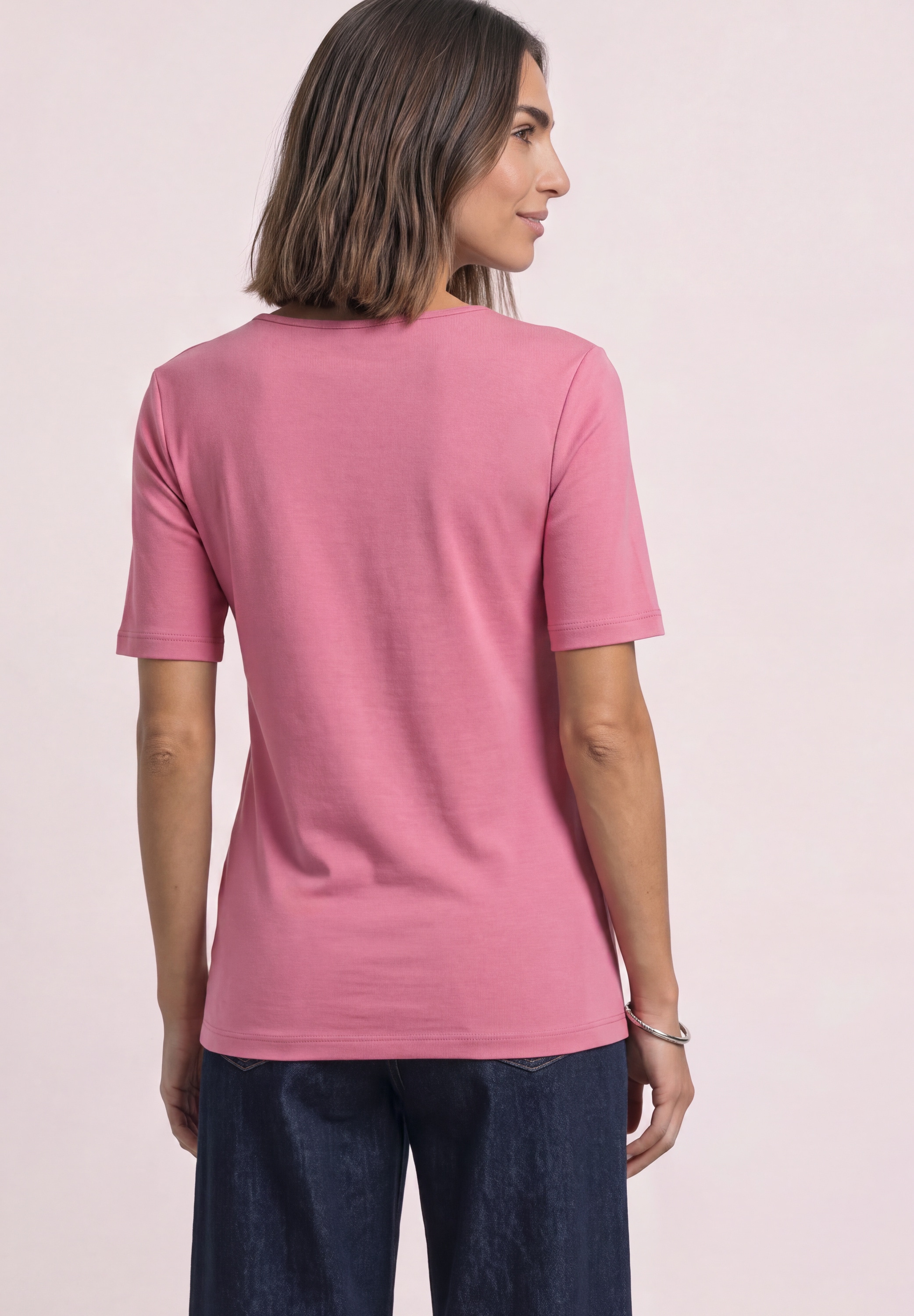 STREET ONE T-shirt »Style Ada« T-shirt d'été avec encolure en cœur