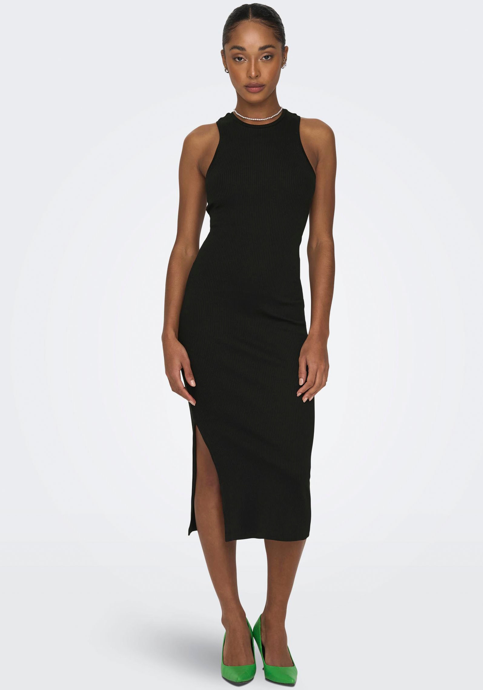 Image of ONLY Jerseykleid "ONLBELFAST – Jerseykleid mit figurbetonter Passform" figurbetont, modisch, Jersey, Baumwollmischung, Rundhals