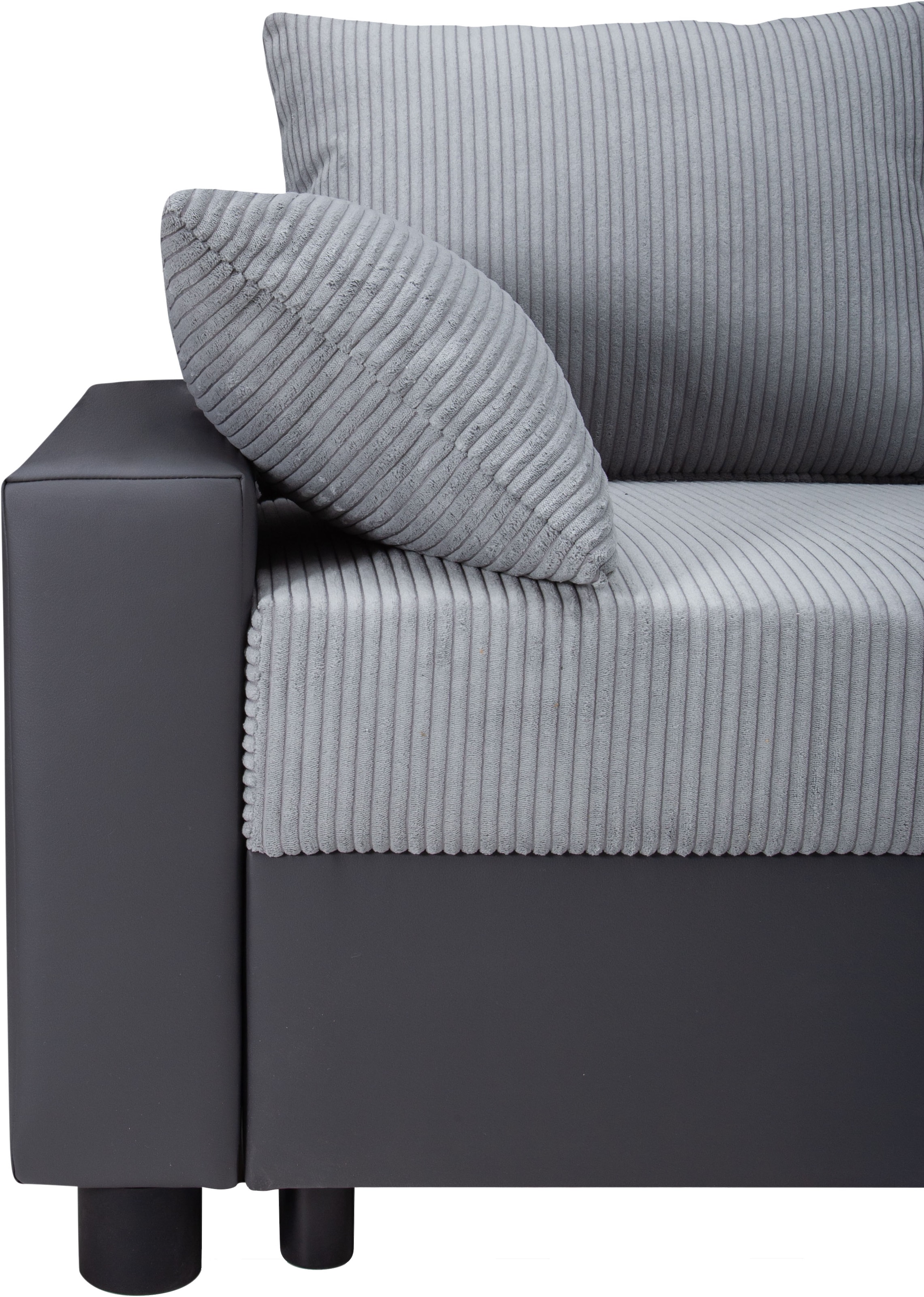 COLLECTION AB Ecksofa »Parma L-Form«, mit Schlaffunktion und Bettkasten, inklusive Kissen, Bonellfederkern