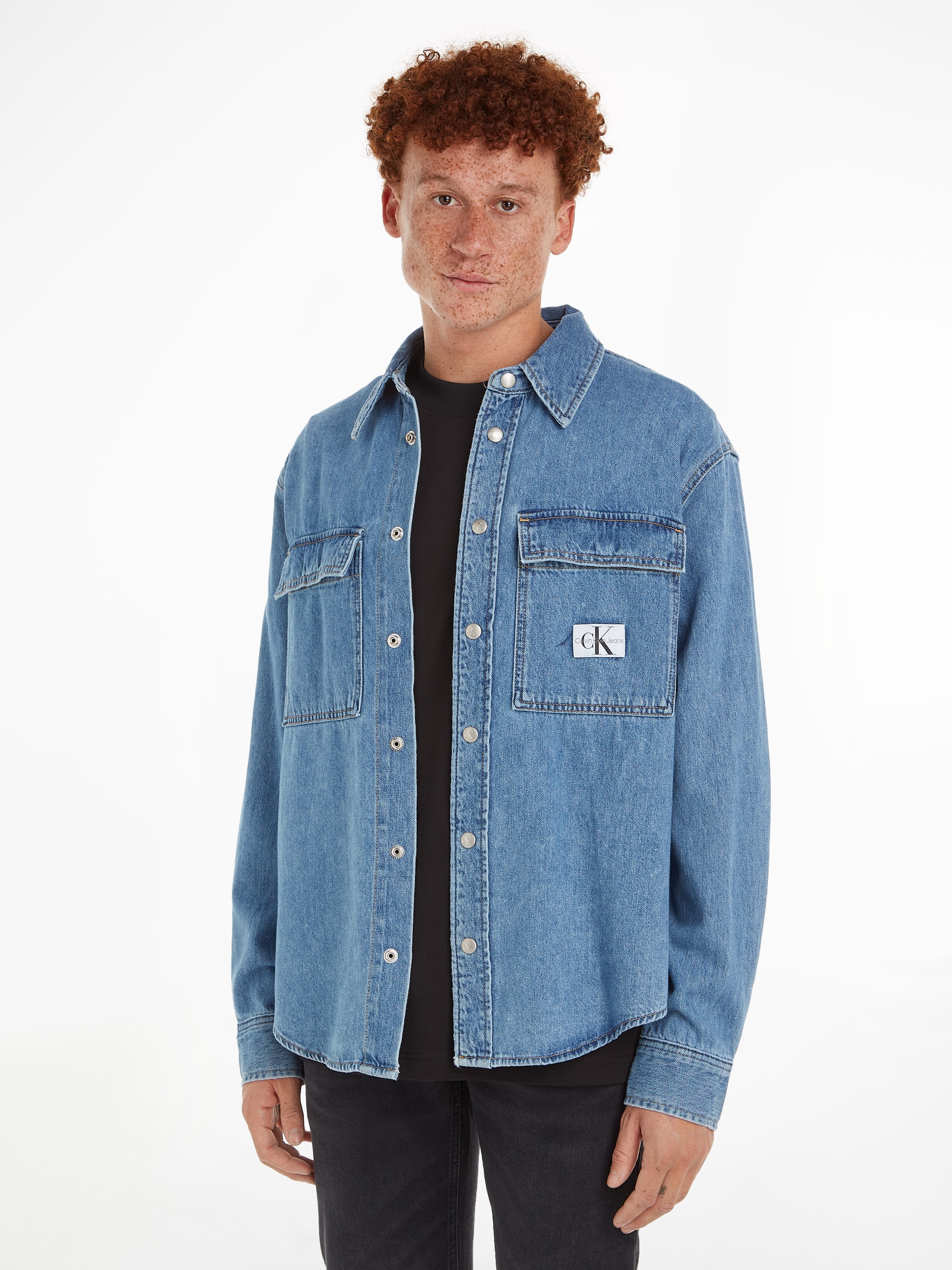 Calvin Klein Jeans Langarmhemd »RELAXED LINEAR DENIM SHIRT«
