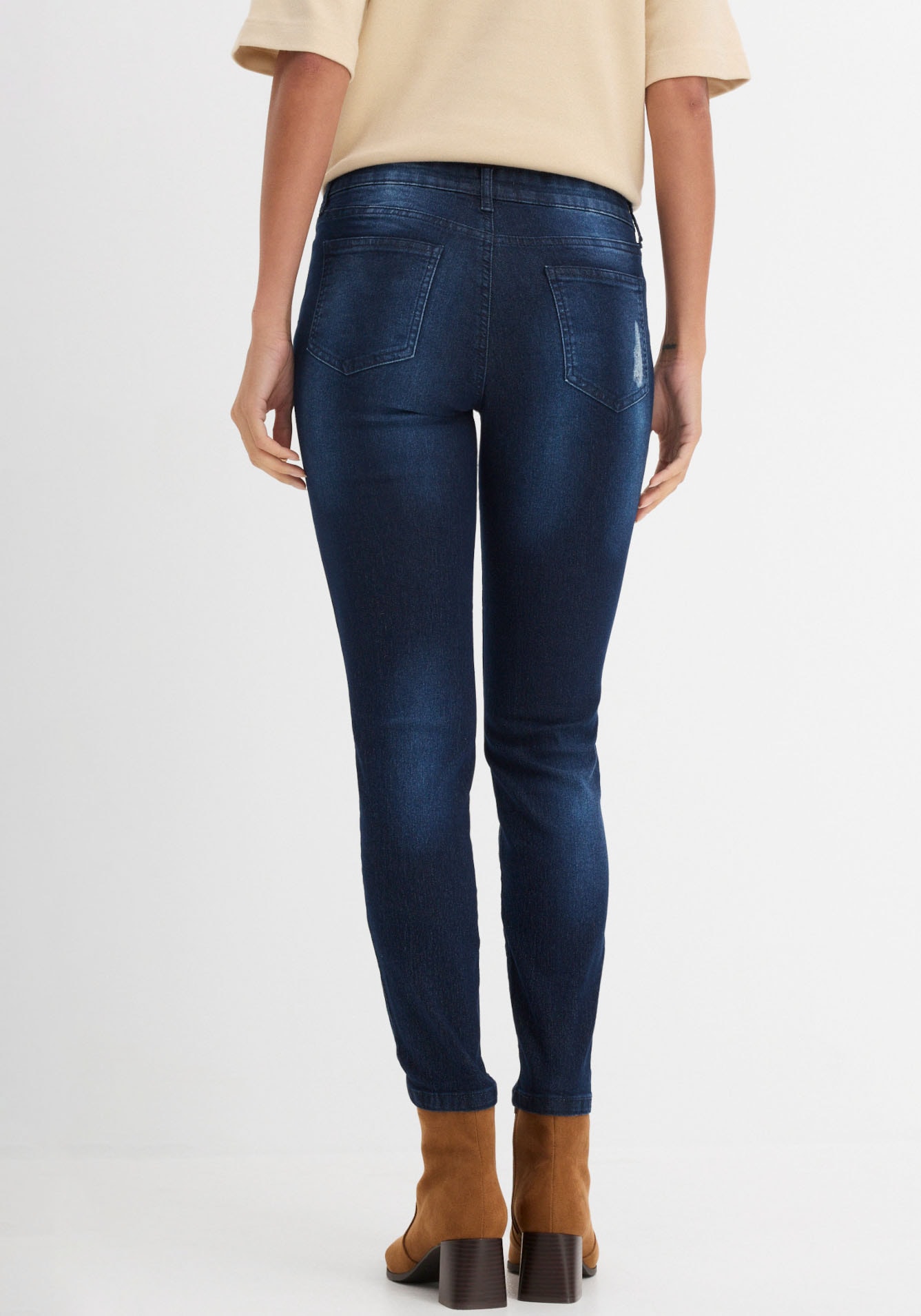 bonprix Jeans skinny 1 pièces Skinny-fit, mit Destroy-Effekten, in vielen Grössen erhältlich