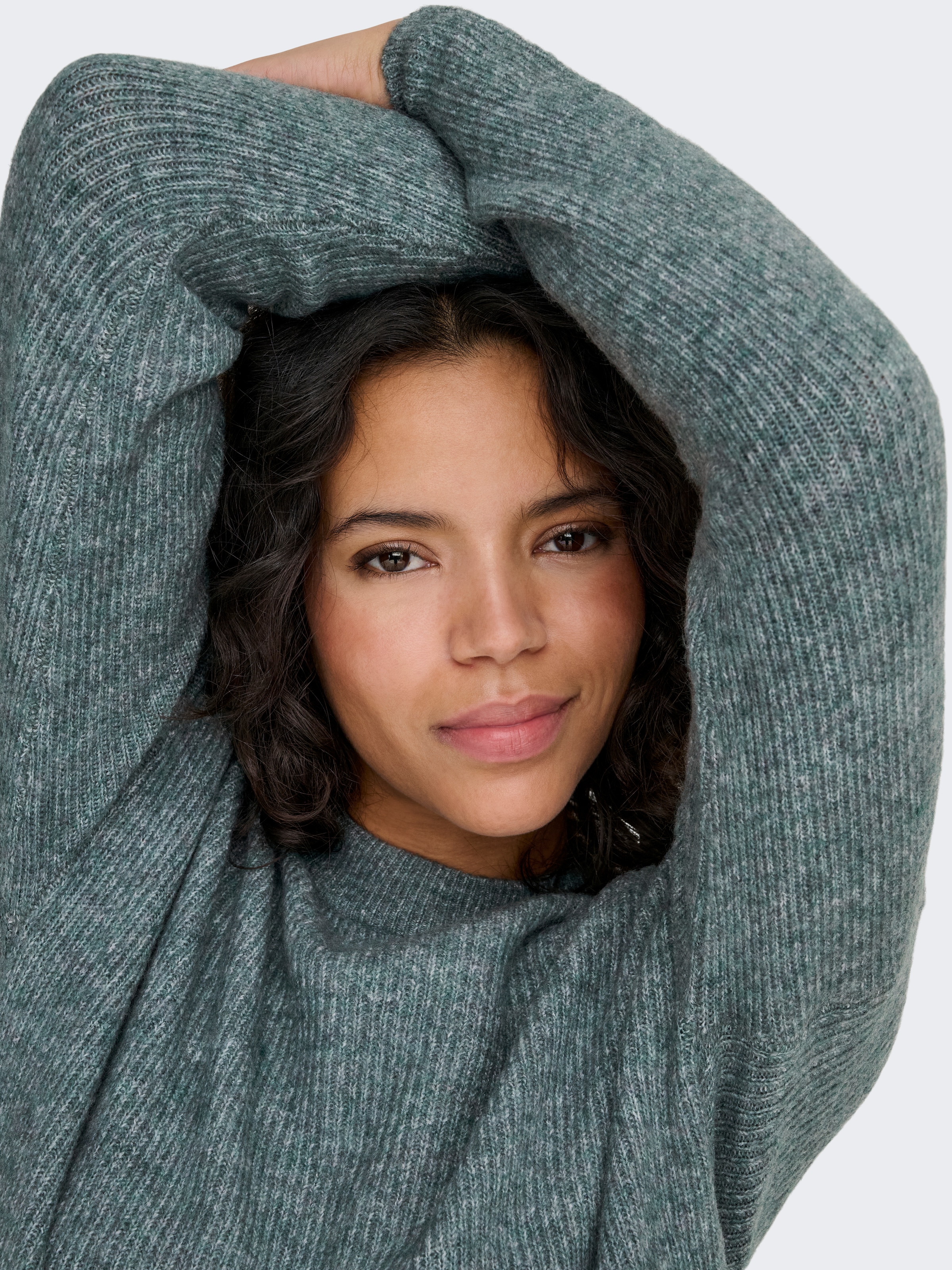 ONLY Pull en tricot »ONLCAMILLA O-NECK L/S PULLOVER KNT« Materialmix, regular fit