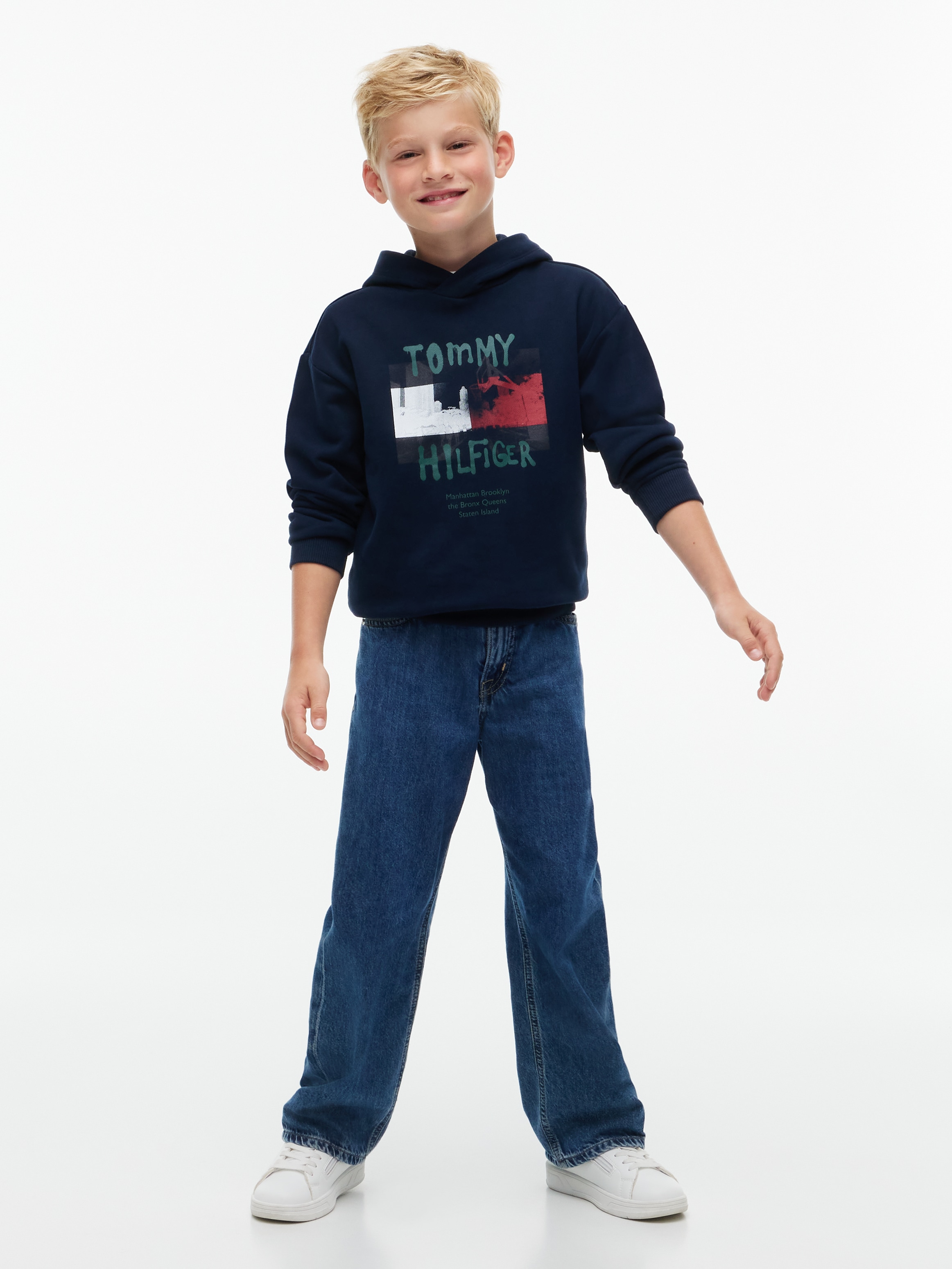 Tommy Hilfiger Sweat à capuche »FLAG GRAFITTI«, coupe régulière, pour enfants jusqu'à 16 ans
