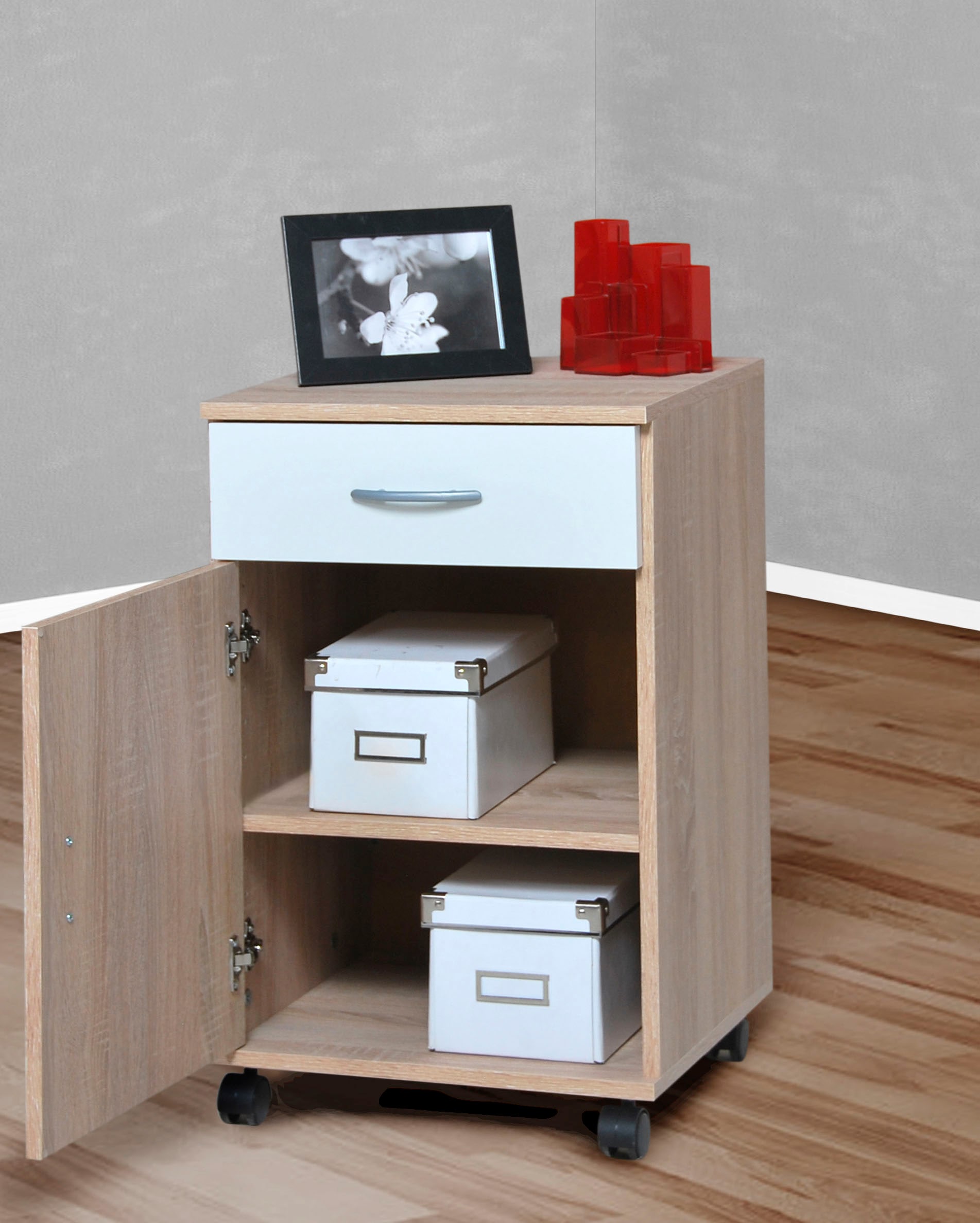 VOGL Möbelfabrik Rollcontainer »Barrie, Bürocontainer,« 1 Stk. tlg. verschiedene Ausführungen, mit Schubladen, Höhe 67 cm, Made in Germany