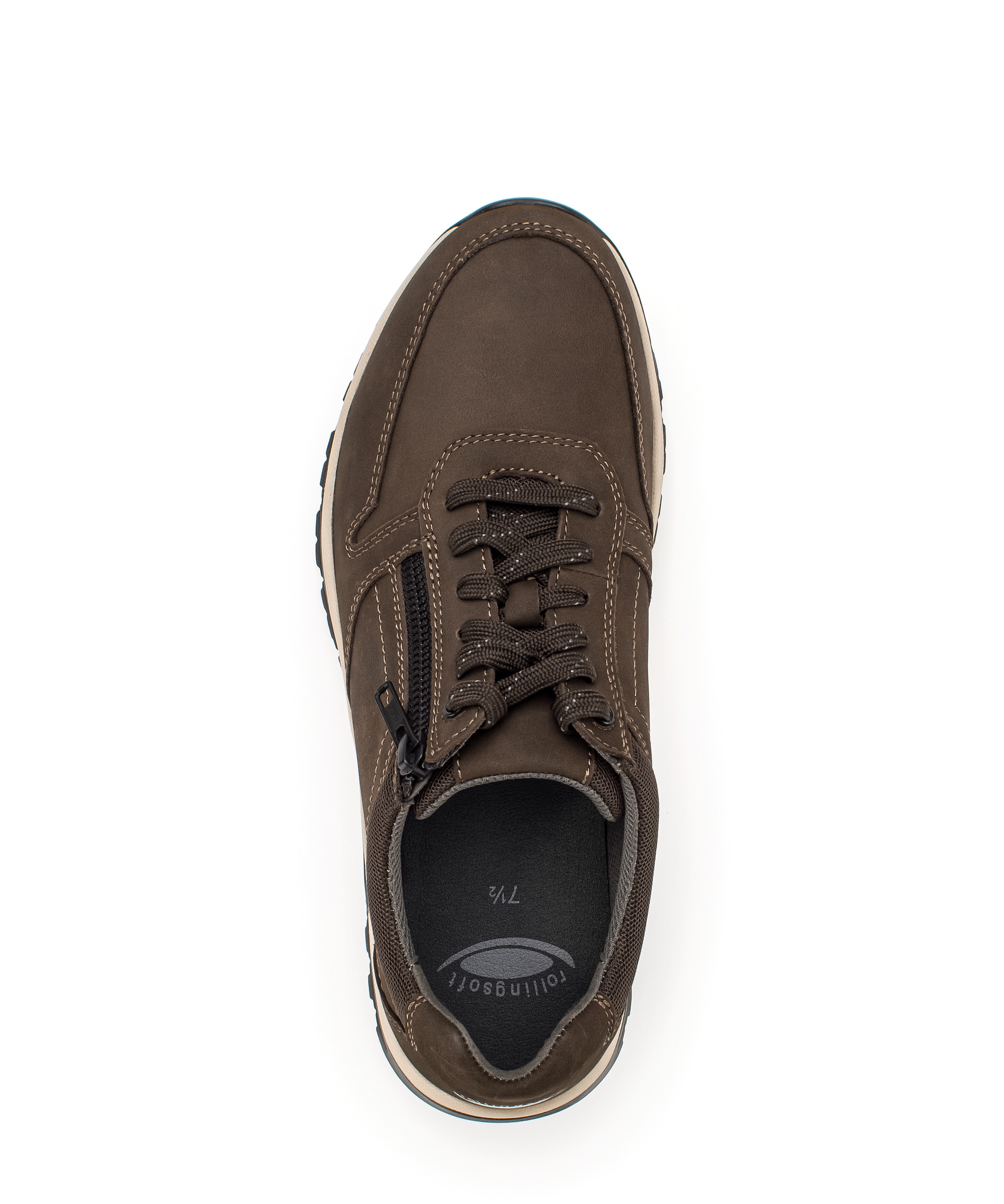 rollingsoft Keilsneaker  Schnürschuh, Halbschuh mit Logo-Emblem an der Ferse, Weite G