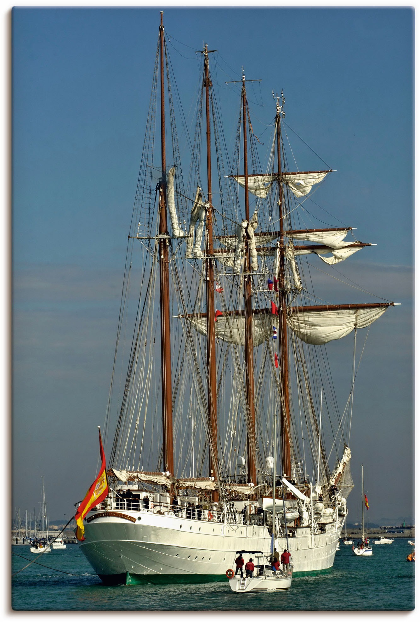 Image of Artland Wandbild »Segelschiff Juan Sebastian de Elcano«, (1 Stück), in vielen Grössen & Produktarten - Alubild / Outdoorbild für den Aussenbereich, Leinwandbild, Poster, Wandaufkleber / Wandtattoo auch für Badezimmer geeignet bei Ackermann Versand Schweiz