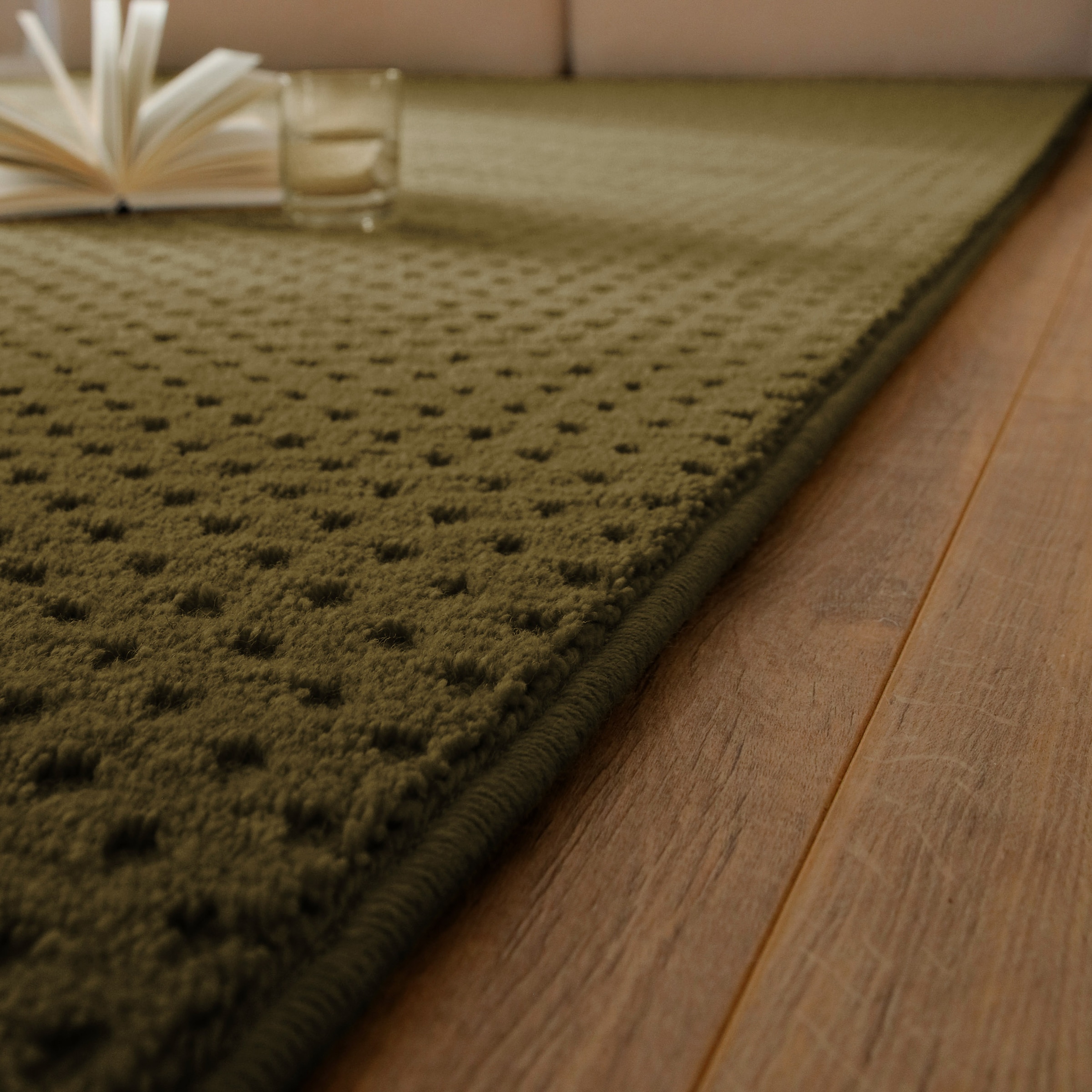 Wecon home Tapis »Castello THREE« Rectangulaire 7 mm Höhe Laine vierge, poil ras avec effet relief, salon, motif à points