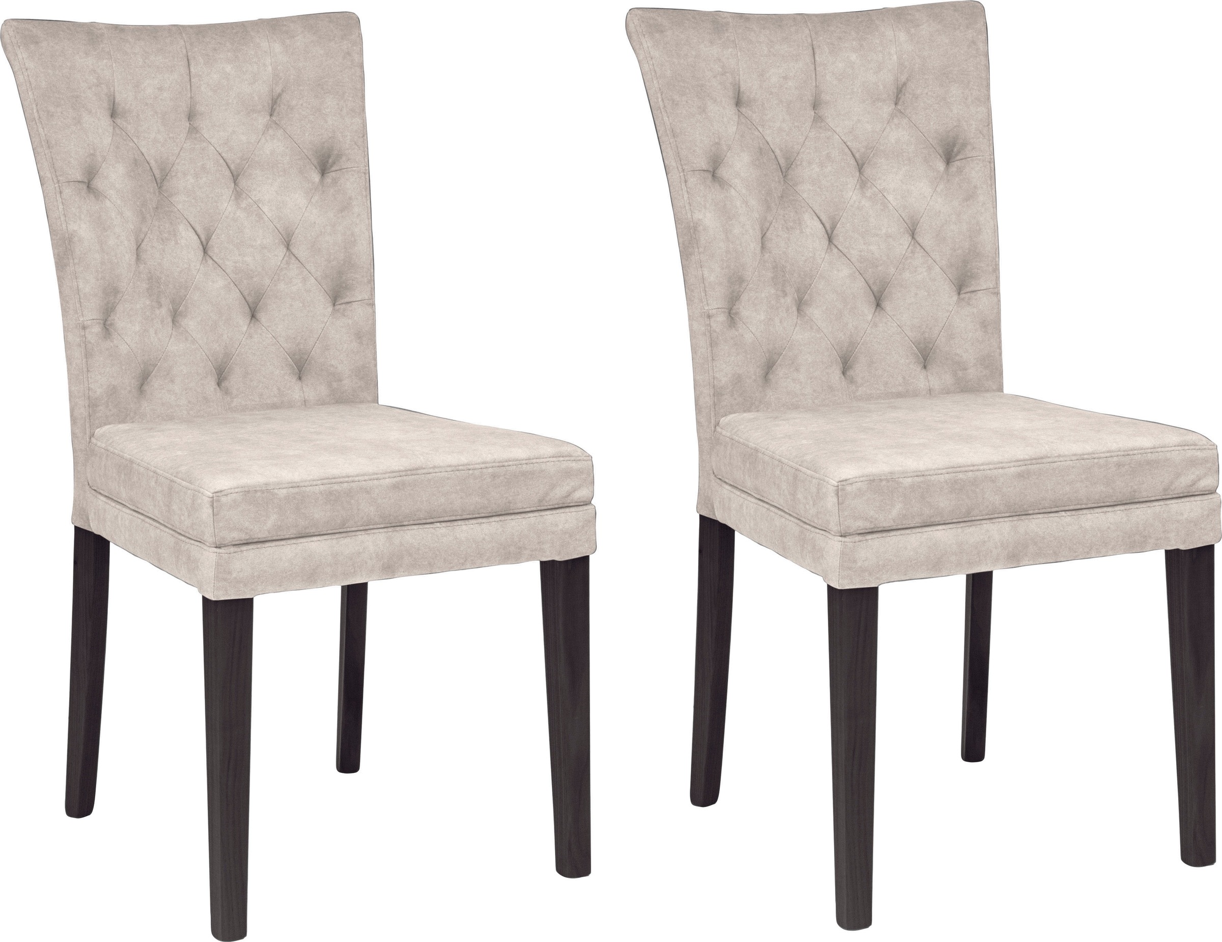 Image of Home affaire 4-Fussstuhl »Colorado«, (Set), 2 St., Samtvelours, Beine aus massiver Buche, wengefarben lackiert, Im 2er, 4er oder 6er-Set bei Ackermann Versand Schweiz