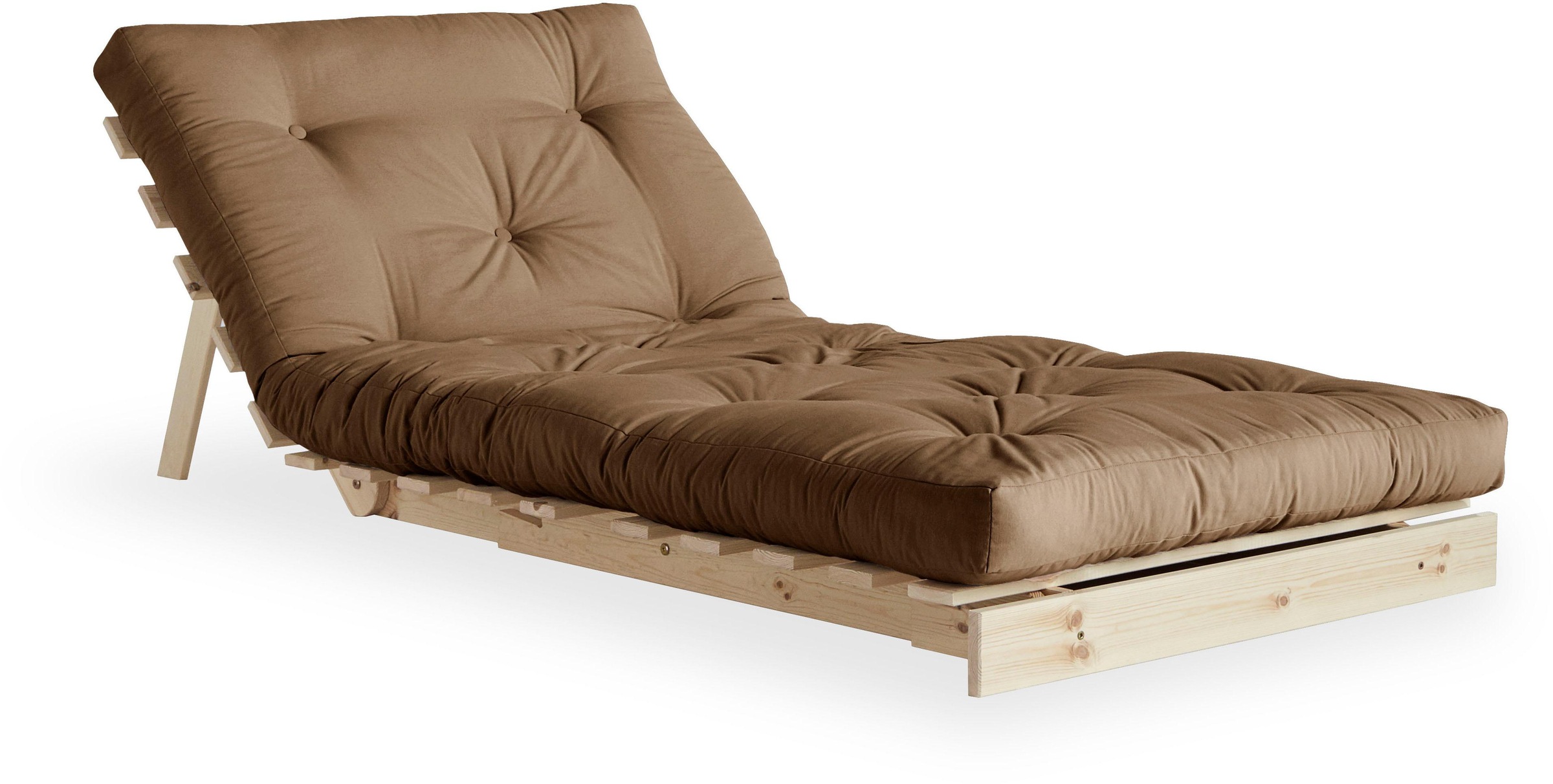 Karup Design Daybett "Roots Sofa Bed, Schlafsofa, Bettfunktion, FSC-Massivholz, B: 90 cm" Erhältlich in Breite 90 cm, 140 cm oder 160 cm, Inkl. Futonmatratze. Made in Europe, minimalistisches Design