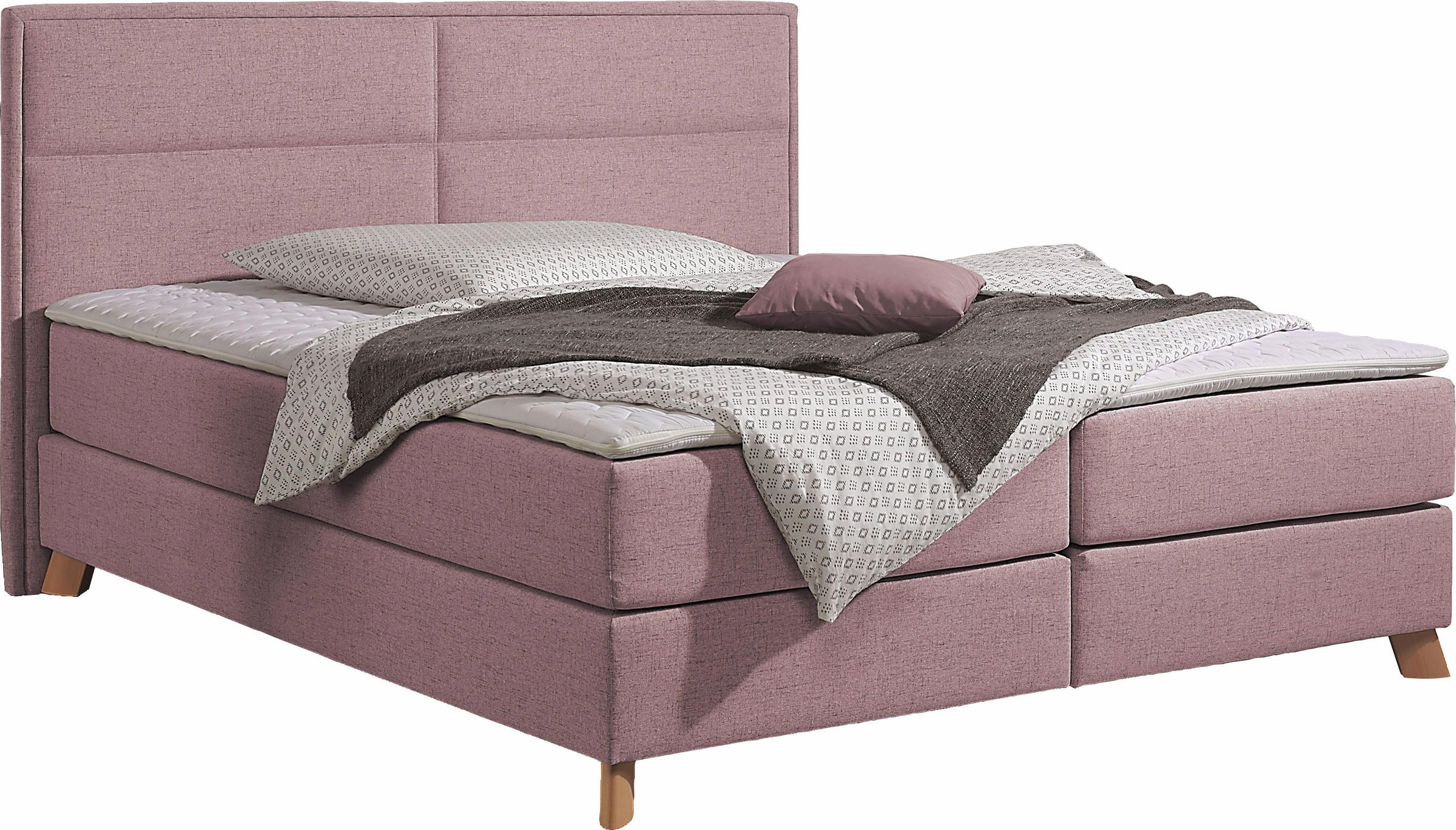 Home affaire Lit boxspring »Caria« in 5 Breiten, 3 Matratzen-Ausführungen, 2 Härtegraden, Topper