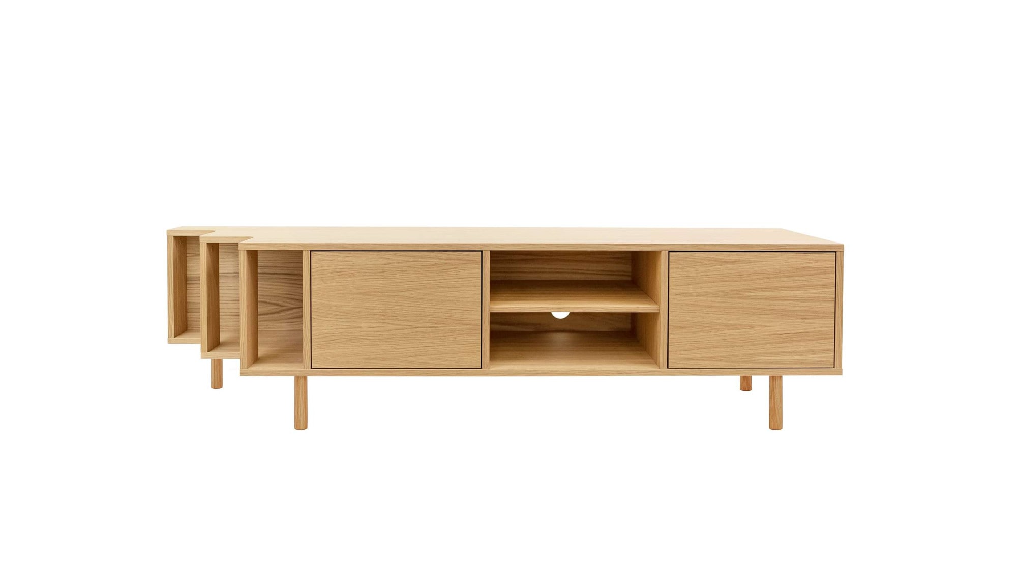 Woodman TV-Board »Shift«, mit Echtholzfurnier aus Eiche, Breite 189 cm, mit Push-to-Open, FSC®