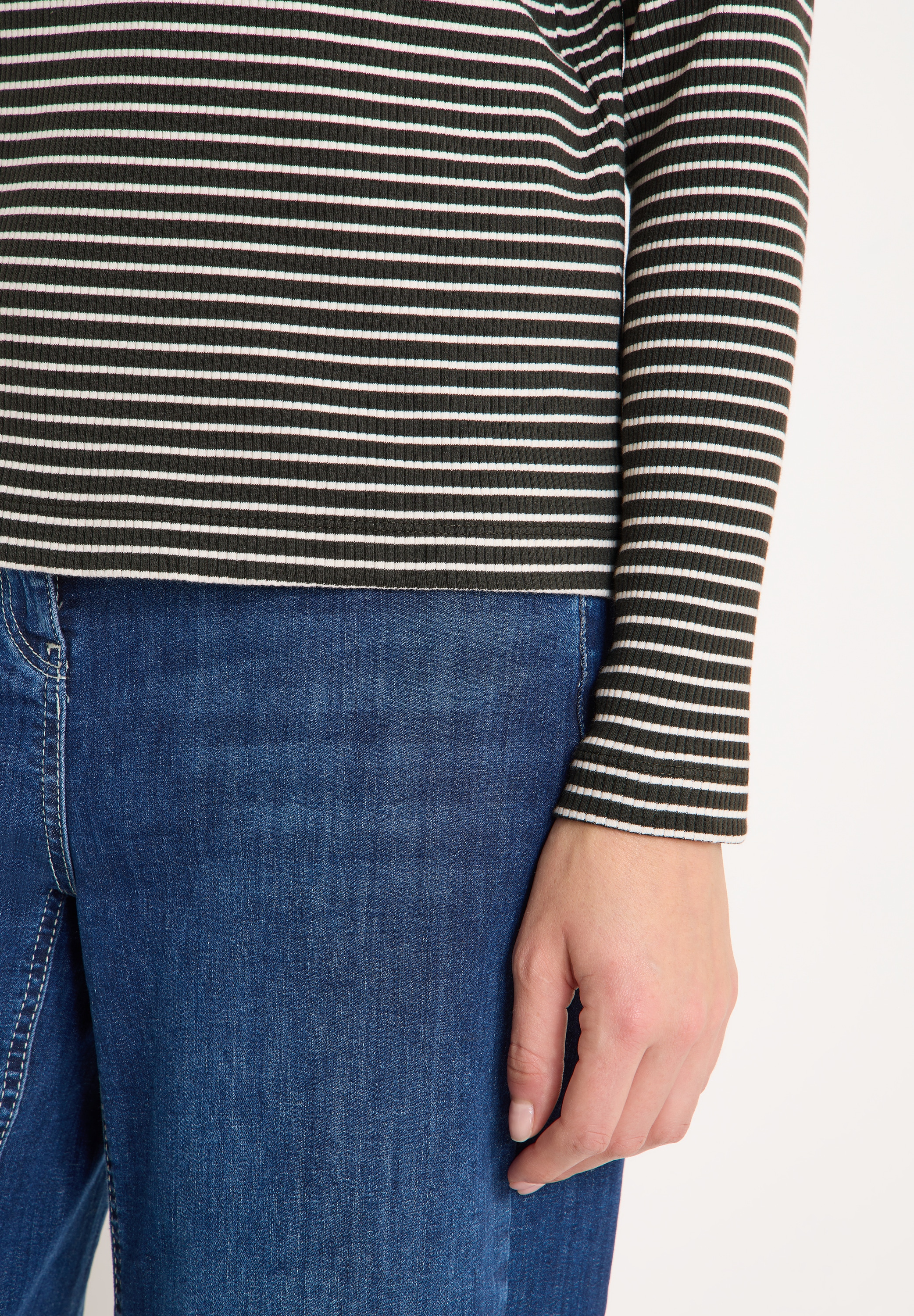 Cecil Langarmshirt mit Streifen-Muster