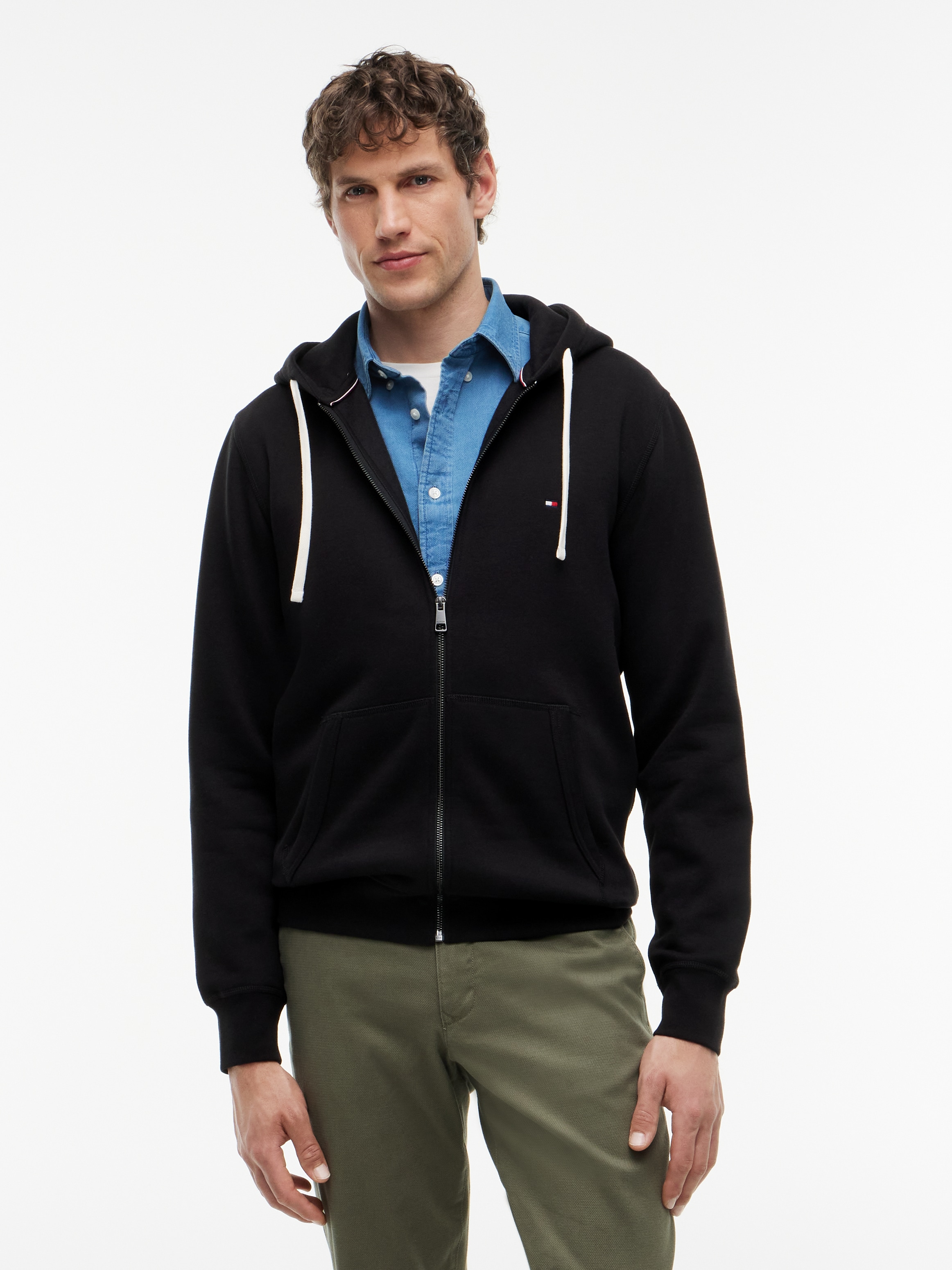 Image of Tommy Hilfiger Kapuzensweatjacke "ESSENTIAL FLEECE HOODED REGULAR"